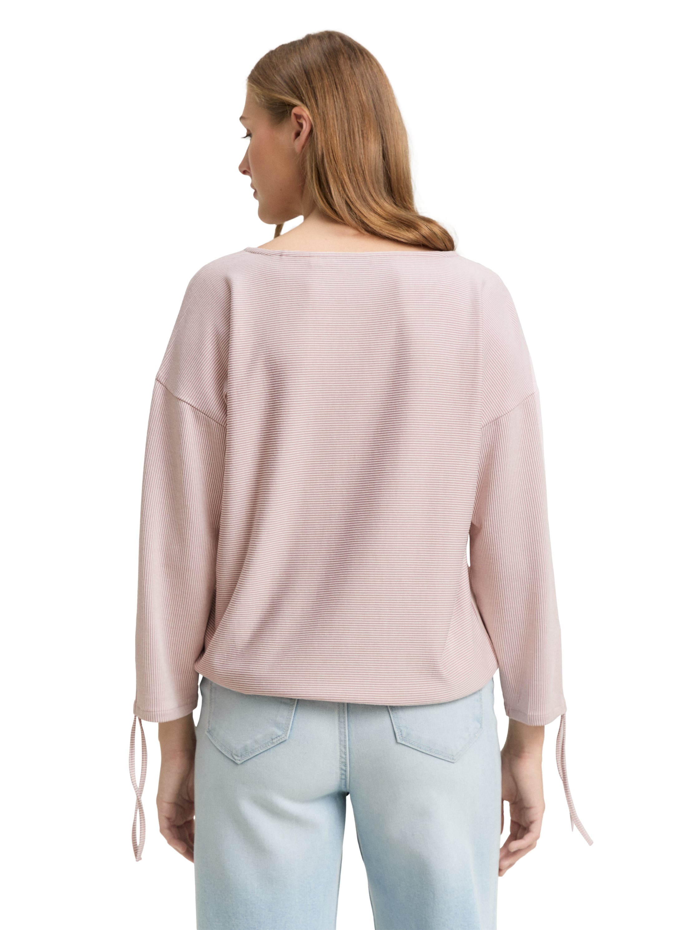 TOM TAILOR Denim 3/4-Arm-Shirt, in feiner Rippoptik günstig online kaufen