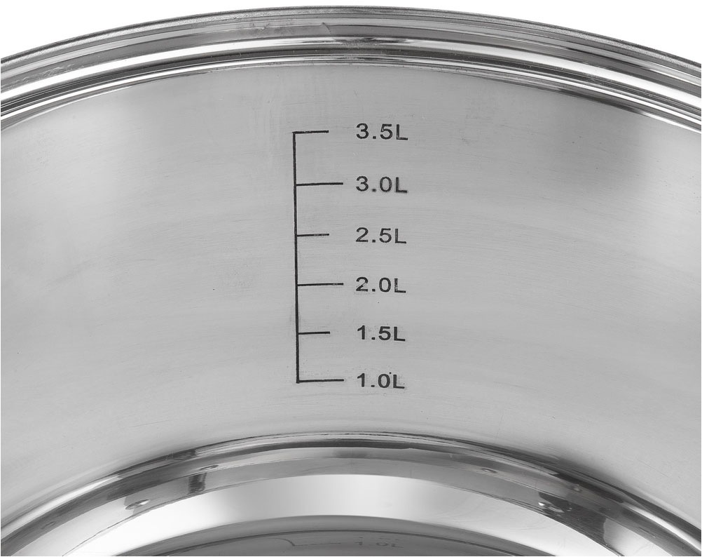 RESTO Kitchenware Kochtopf »Libra, Topf energiesparend und spülmaschinenfest«, Edelstahl 18/10, (2 tlg.), mit hitzebeständigem Glasdeckel und Griffen
