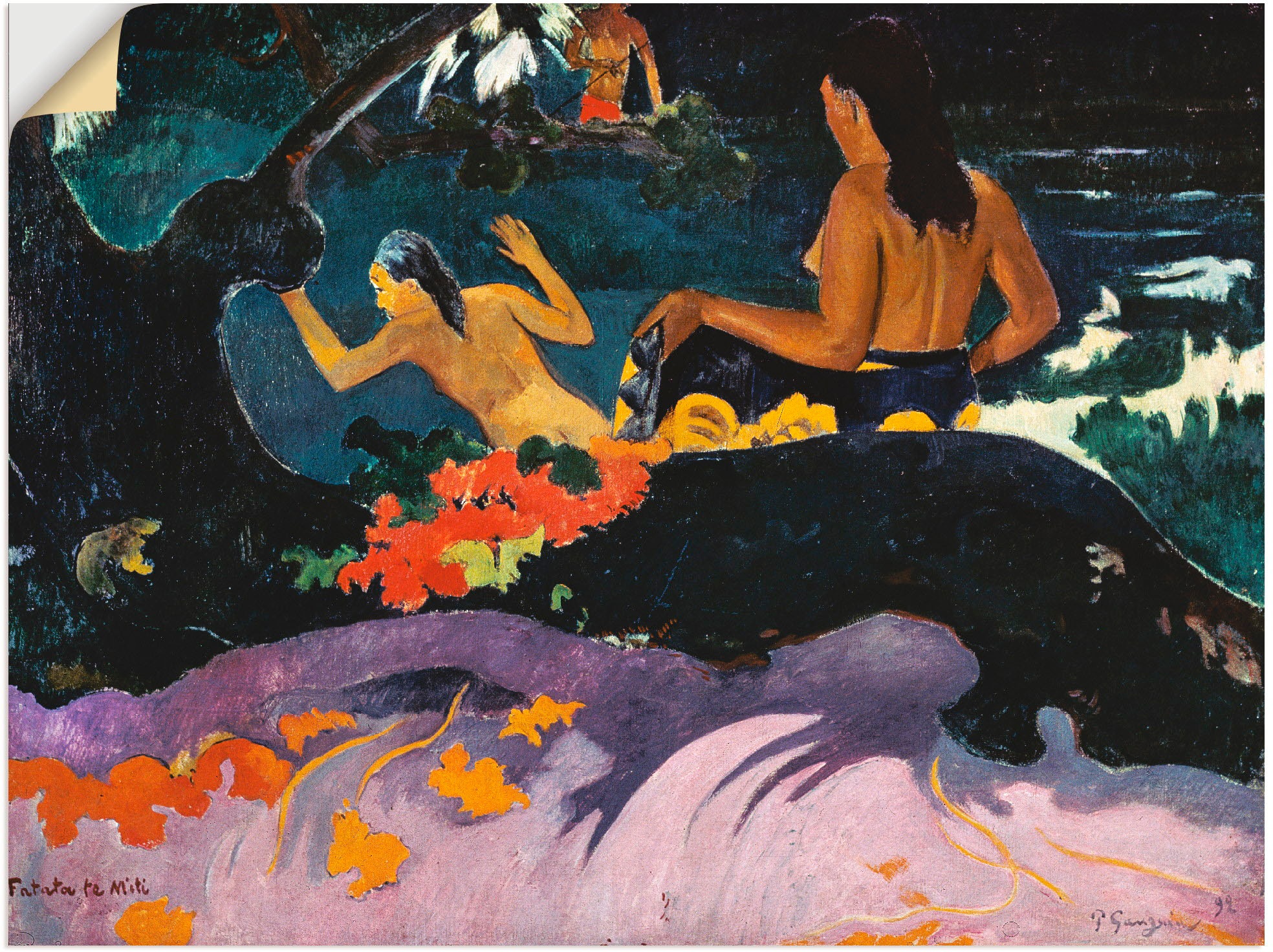 Artland Wandbild »Fatata te miti (Angelehnt ans Meer)«, Frau, (1 St.), als Leinwandbild, Wandaufkleber oder Poster in versch. Größen