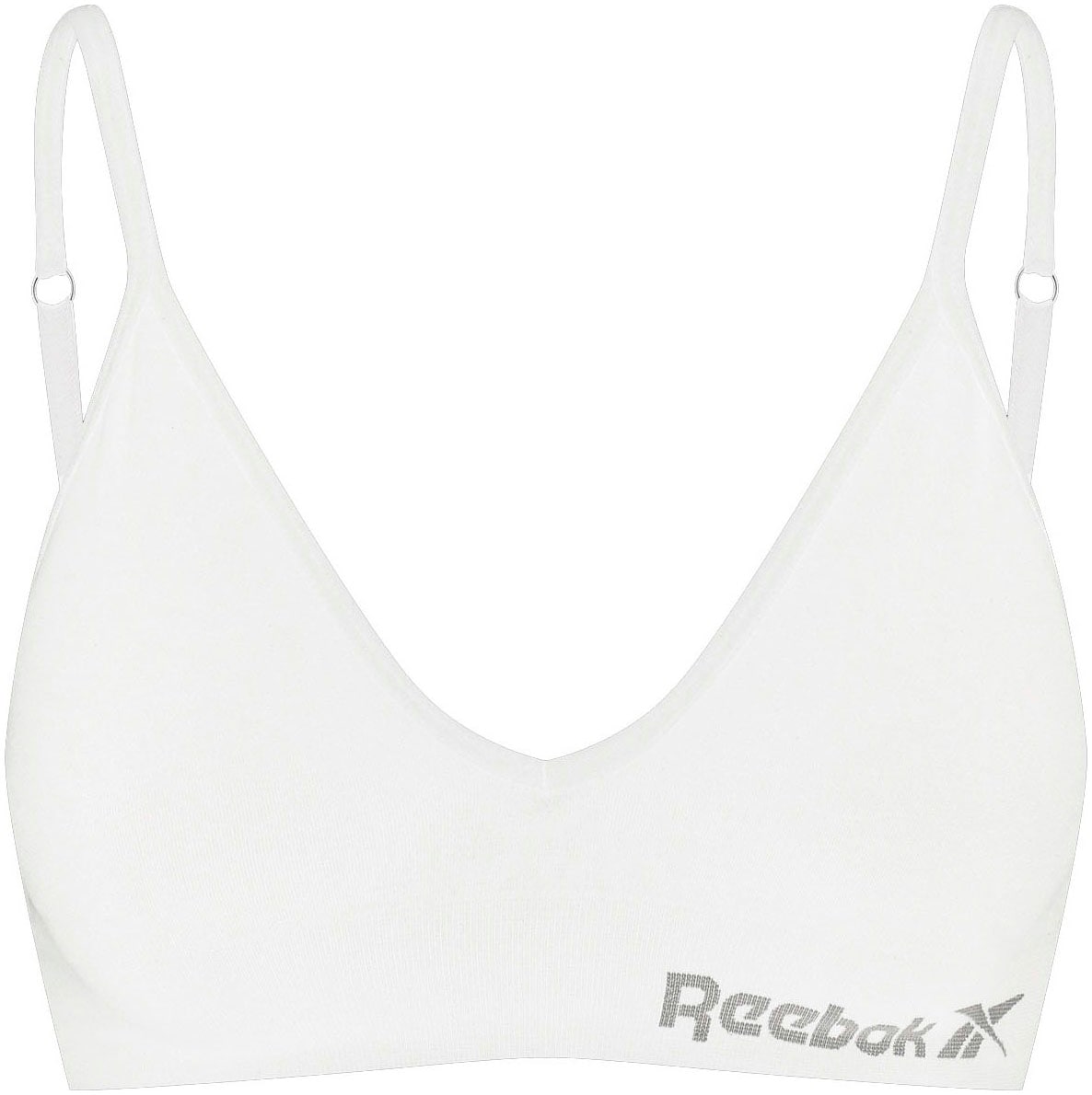 Reebok Bustier »JUSTINE« schmale Träger, bequem, basic, ohne Bügel, mit Logo, Triangel-Schnitt