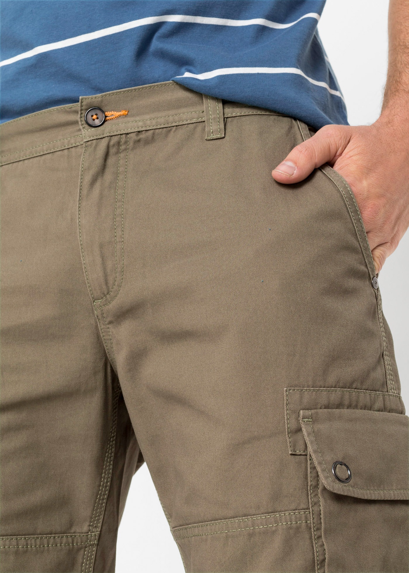 Thumbnail - bonprix Cargobermudas Cargo-Bermuda, aus Baumwolle, mit verstellbarer Länge, Regular Fit