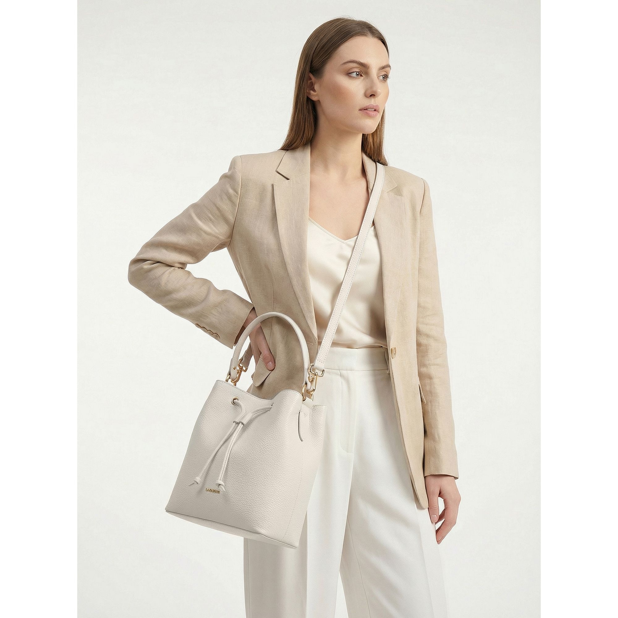 Lazarotti Beuteltasche »Bologna Leather Crossbody Beuteltasche Leder 25 cm«