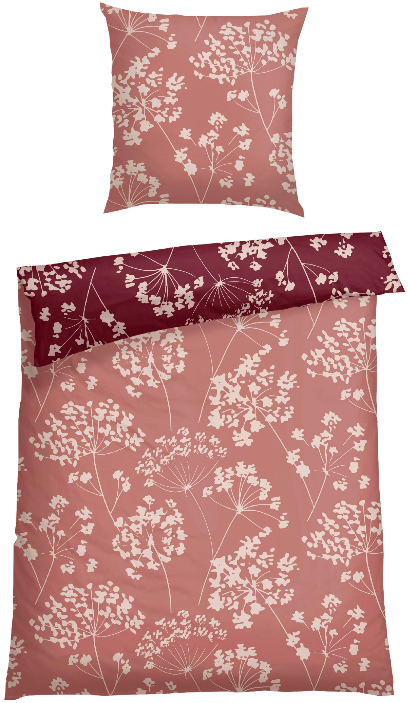 Schiesser Wendebettwäsche "Alyssa aus weicher Baumwolle mit feinen Blüten b günstig online kaufen