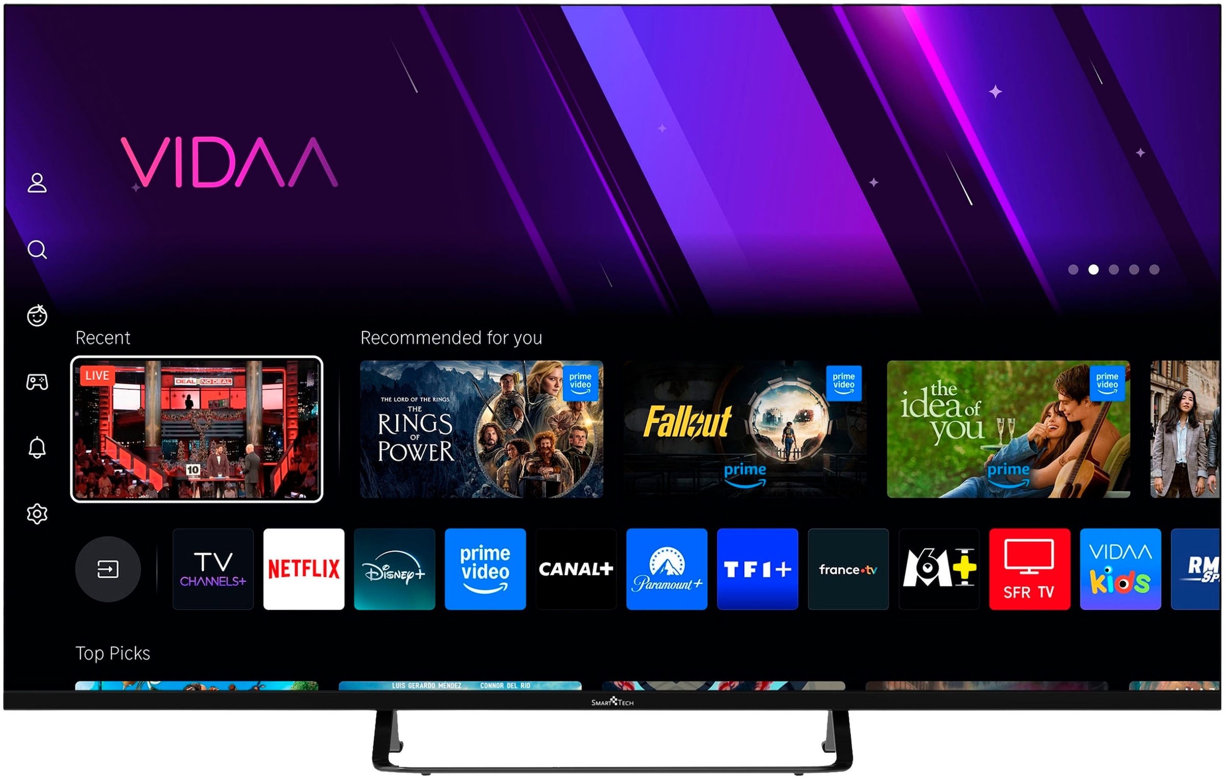 Smart Tech QLED-Fernseher »43QV02V« 108 cm/43 ″ Smart-TV