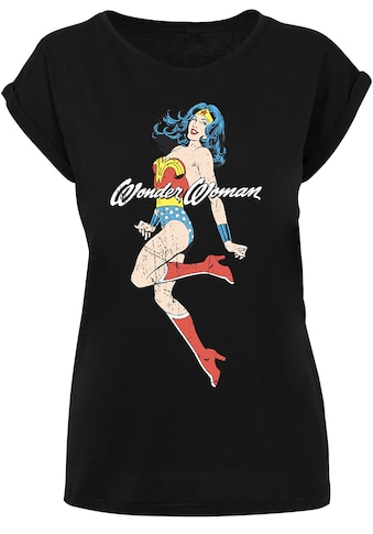 F4NT4STIC Kurzarmshirt »Damen Wonder Woman Jump ...