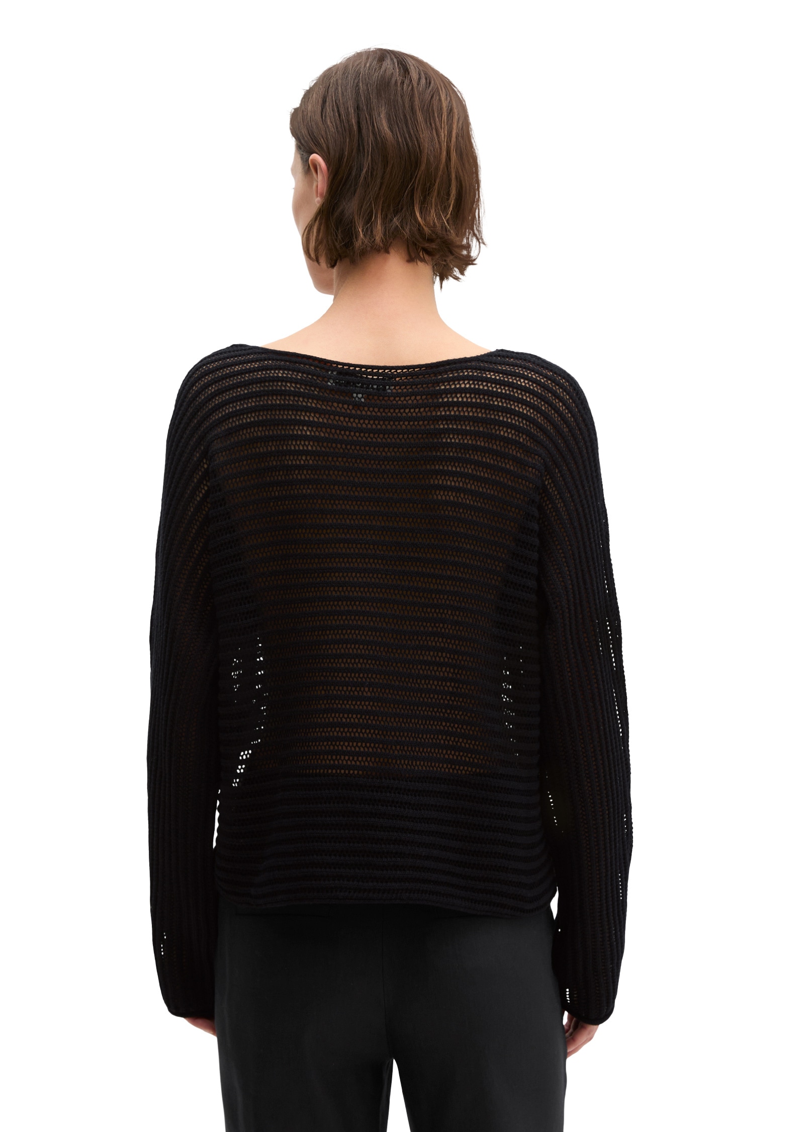 Marc O'Polo Strickpullover »aus Bio-Baumwolle-Leinen-Mix«