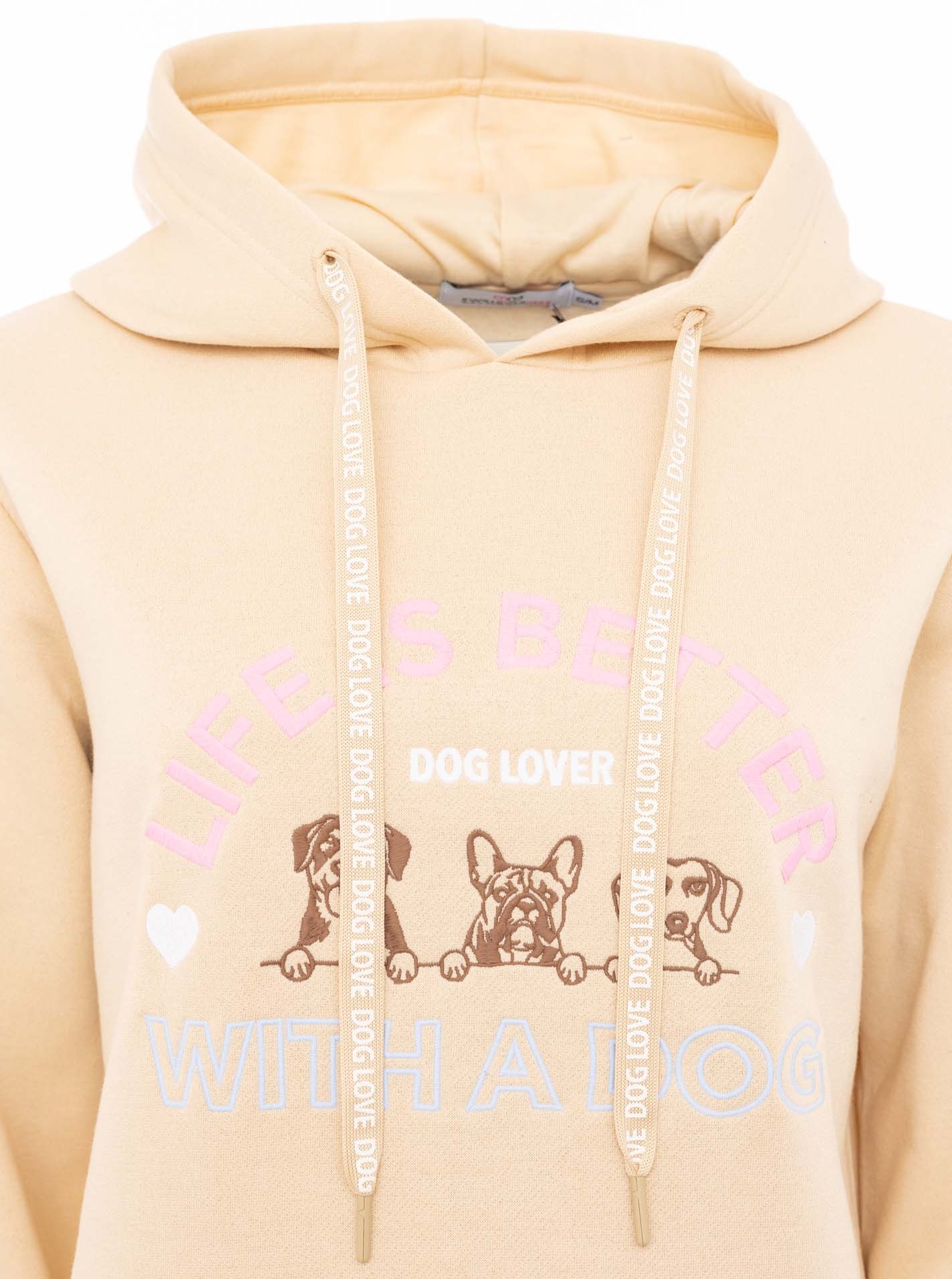 Zwillingsherz Hoodie ""Dog Life"", Mini-Me,mit gestickten Hunden und Slogan günstig online kaufen