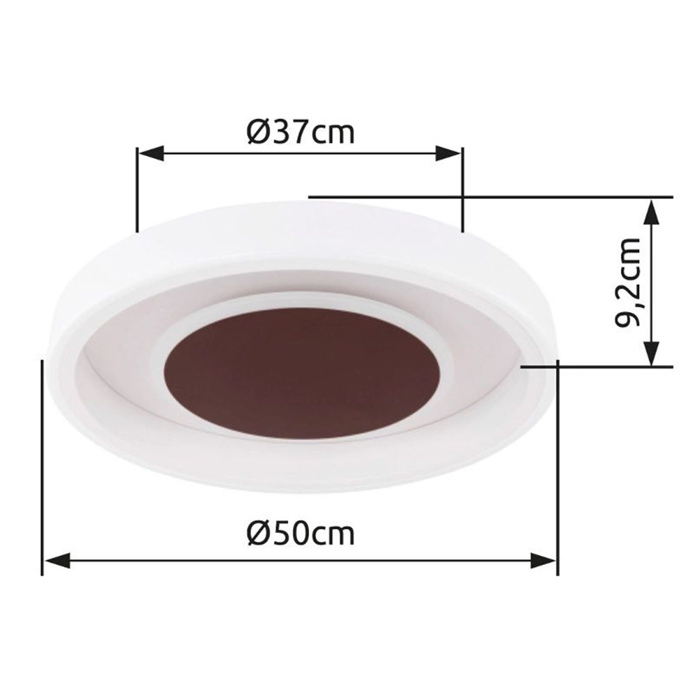 GLOBO LIGHTING LED Deckenleuchte »GOFFI« LED-Modul 1 Stk. warmweiß - kaltweiß Deckenlampe, rund, Durchmesser 50cm, Wohnzimmer, Schlafzimmer