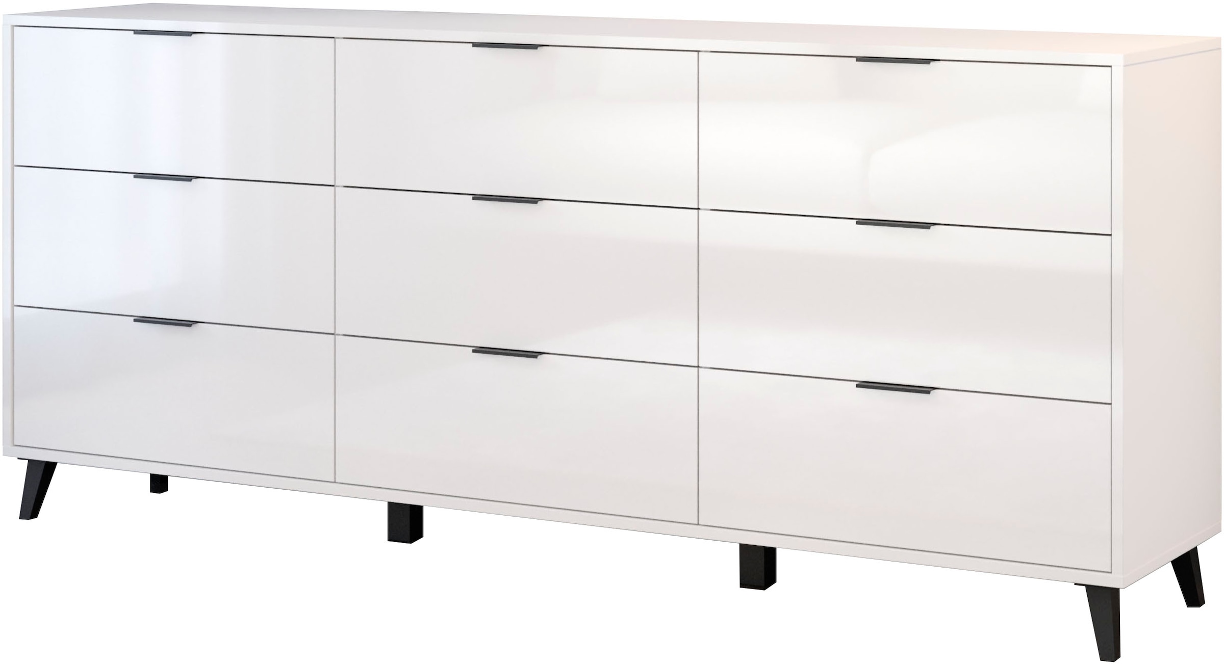 OTTO home "Oslo, B/H/T: 180/76/39,5 cm" 9 Schubladen, schwarze Metallgriffe, viel Stauraum