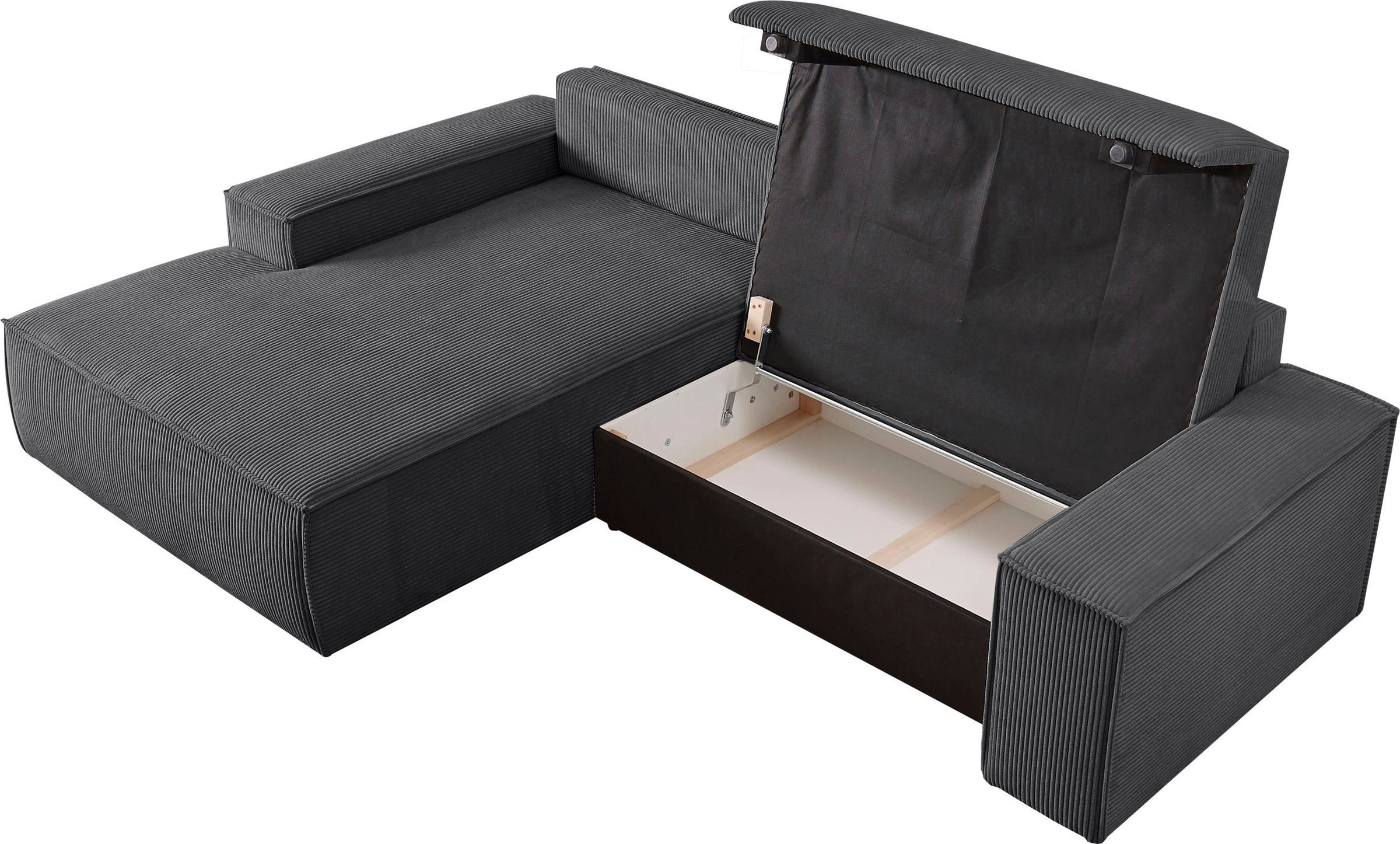 Home affaire Ecksofa "SHERWOOD Schlafsofa 267 cm, L-Form," Schlaffunktion m günstig online kaufen