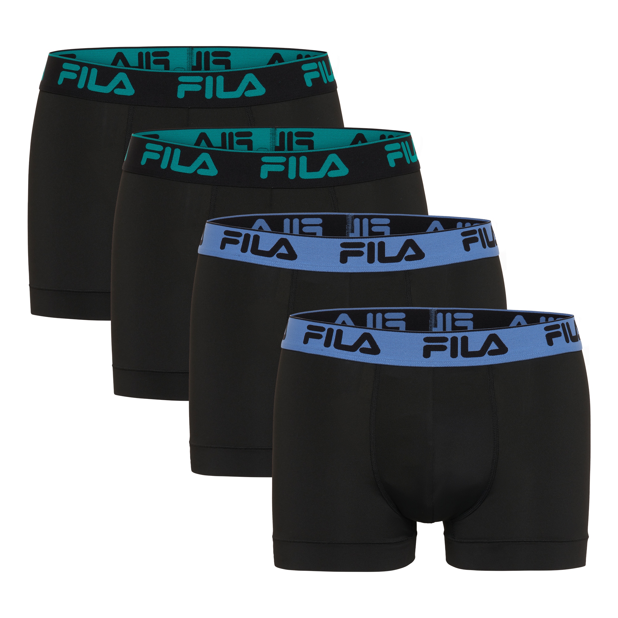 Fila Boxer 4er Pack, ohne Eingriff, mit farbigem Logobund, Multipack günstig online kaufen