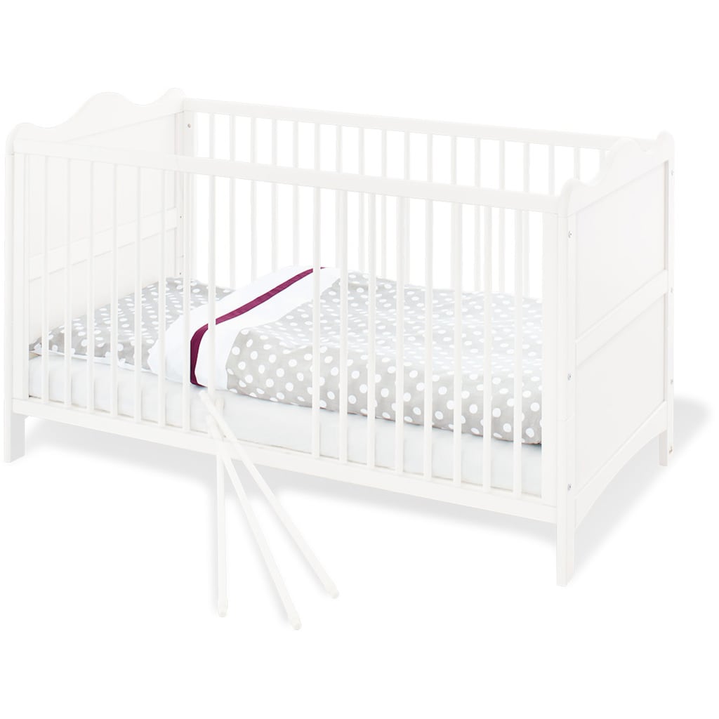 Pinolino® Babyzimmer-Komplettset »Florentina«, (Set, 4 St., Kinderbett, Kleiderschrank, Wickelkommode, Regalaufsatz)