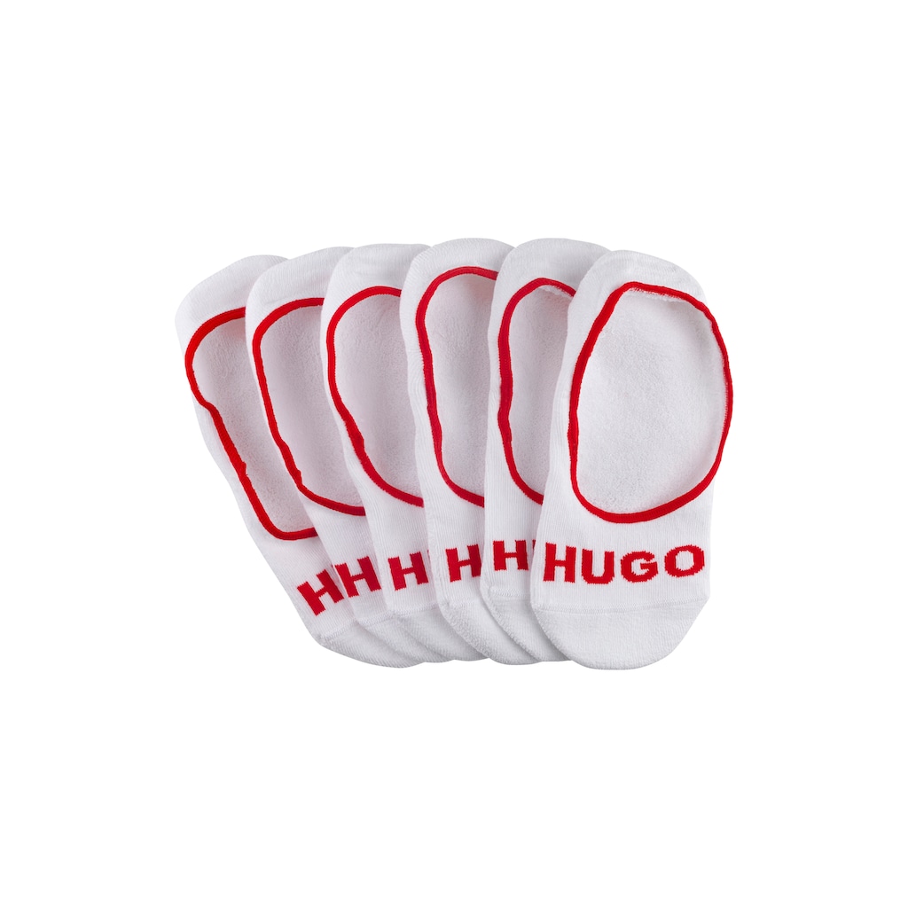 HUGO Underwear Füßlinge »3P SL PLUSH LOGO CC«, (Packung, 3 Paar, 3er), mit kontrastfarbenem HUGO-Schriftzug