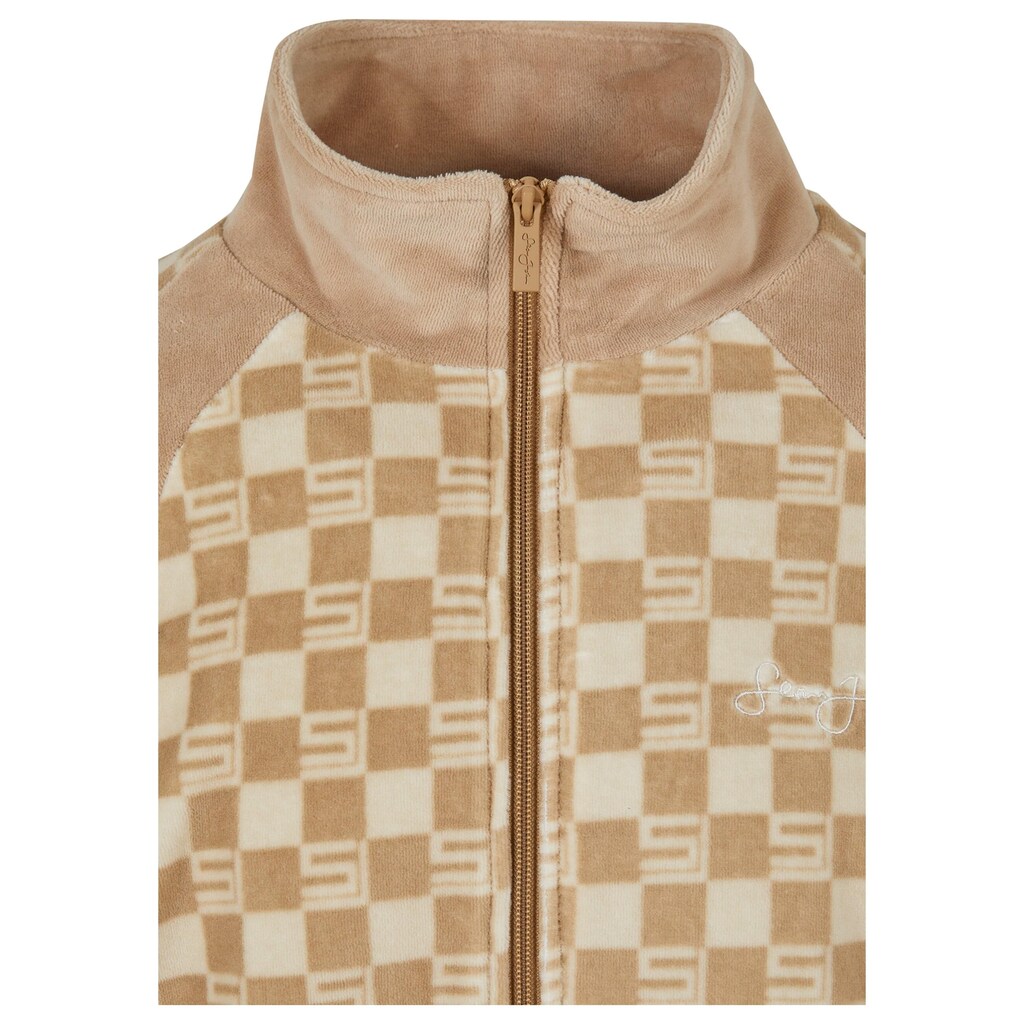 Sean John Trainingsjacke »Sean John Herren JM224-010-01 SJ Check Velours Trackjacket«, (1 St.), ohne Kapuze