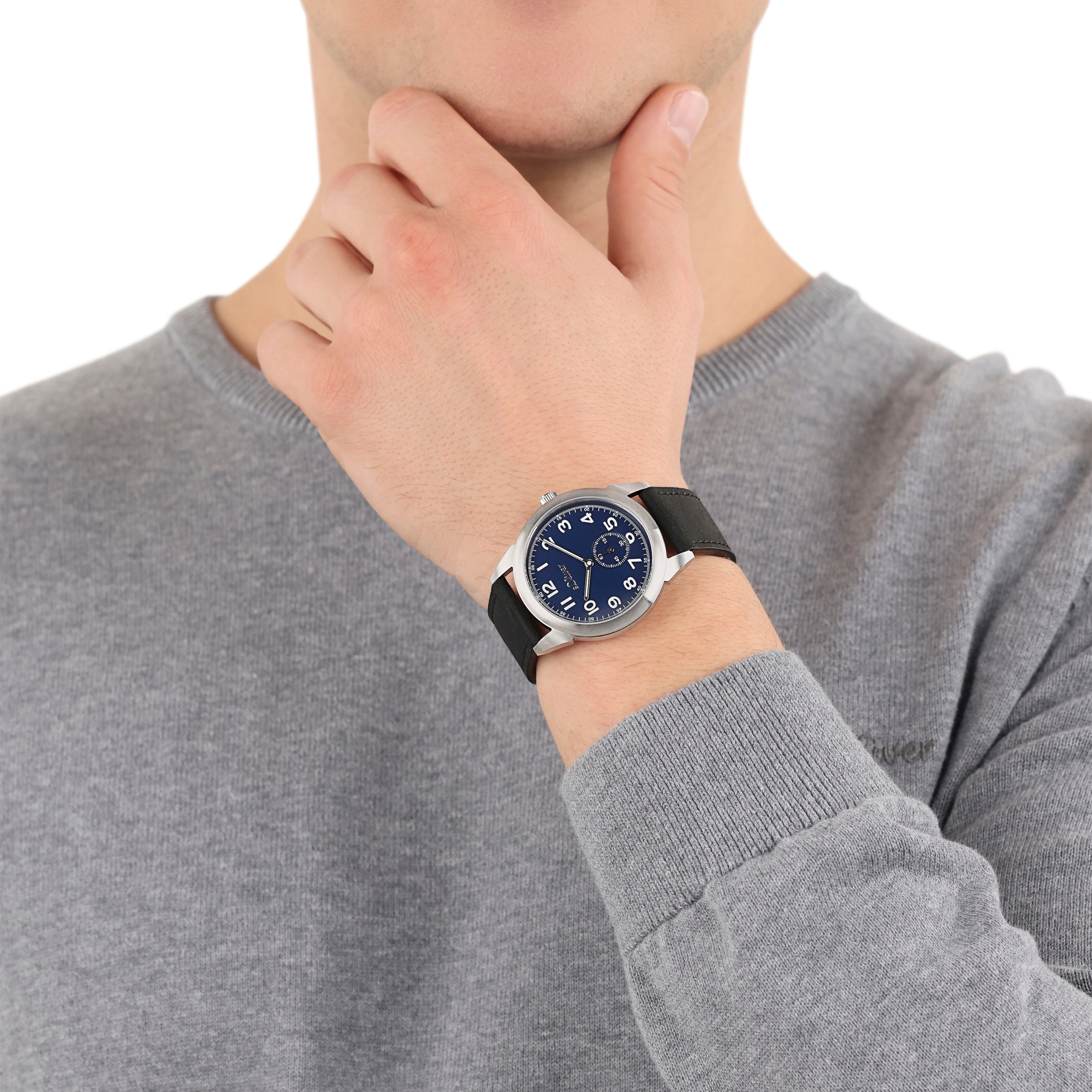 s.Oliver Quarzuhr, Armbanduhr, Herrenuhr, Lederarmband, analog