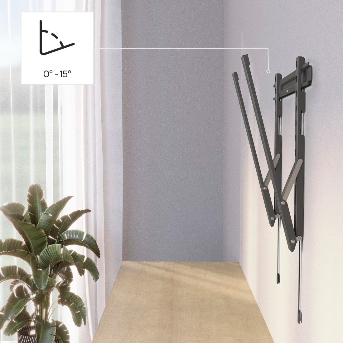 Hama TV-Wandhalterung »Wandhalterung (TILT "Ultraslim",37" - 90", VESA 600x400)«, bis 229 cm Zoll