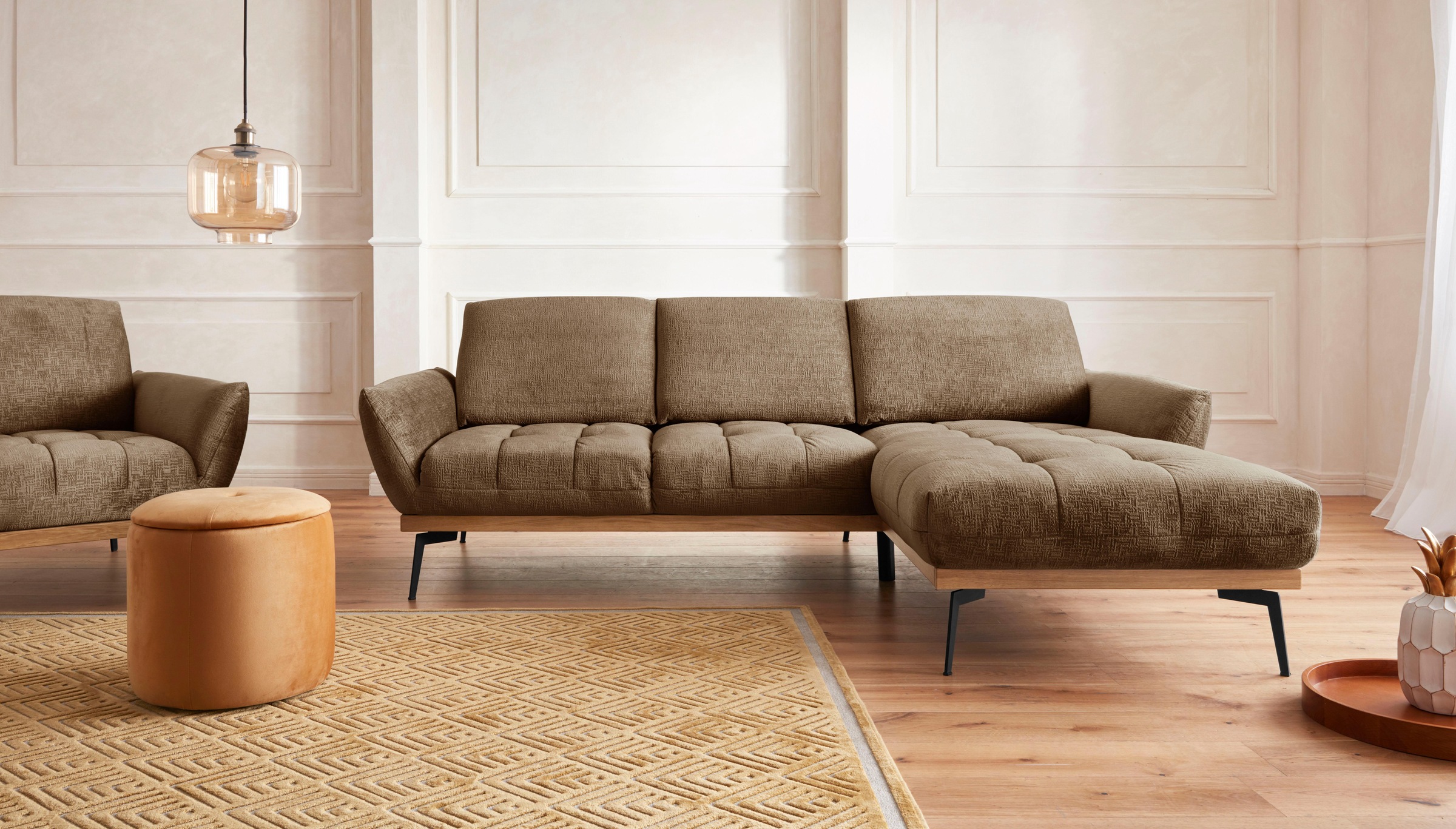 exxpo - sofa fashion Ecksofa "Palic, inkl. Rückenverstellung, bequem, elega günstig online kaufen