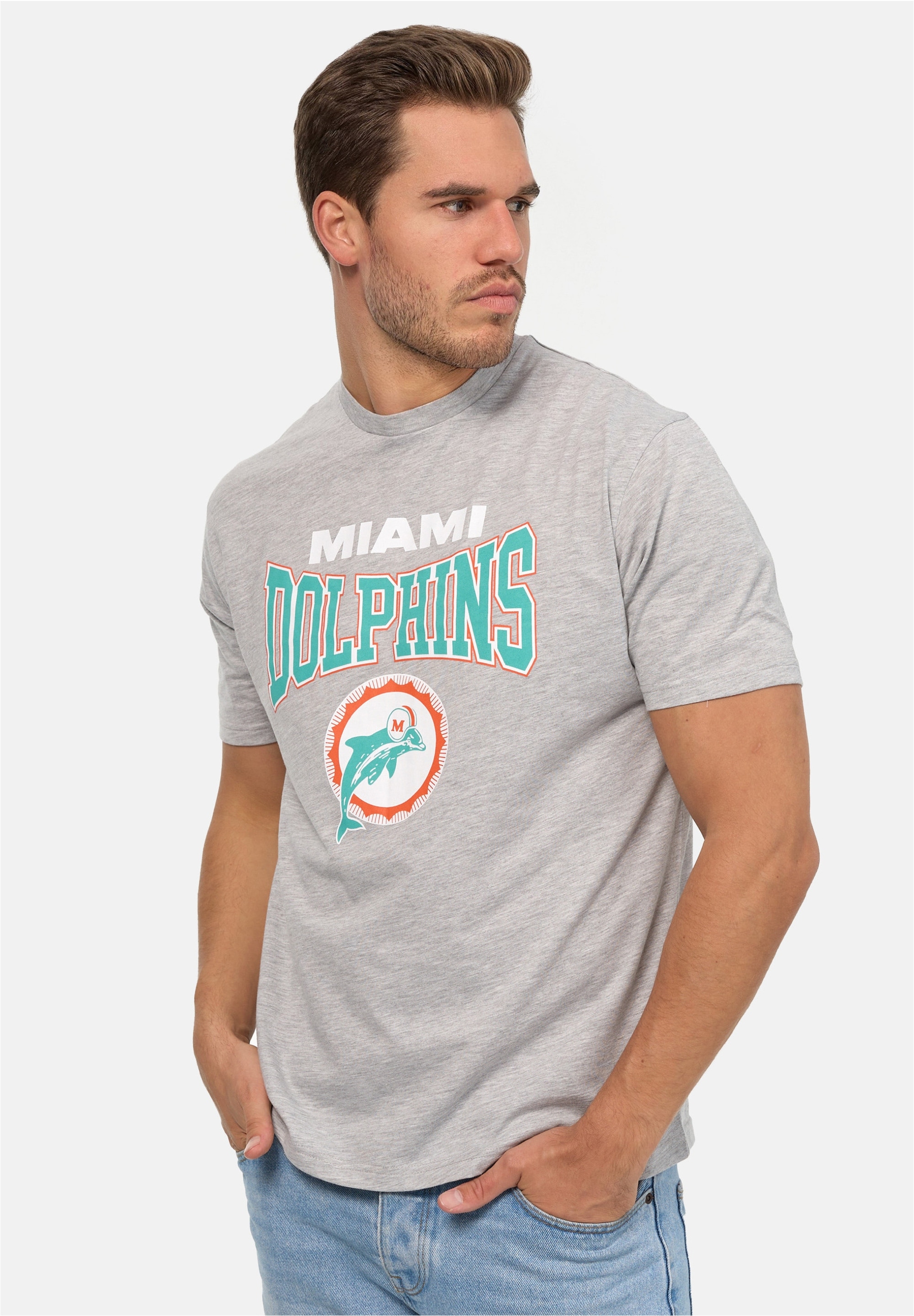 Recovered T-Shirt »NFL Dolphins 66 Relaxed«, (1 tlg.), für alle Miami Dolphins-Fans