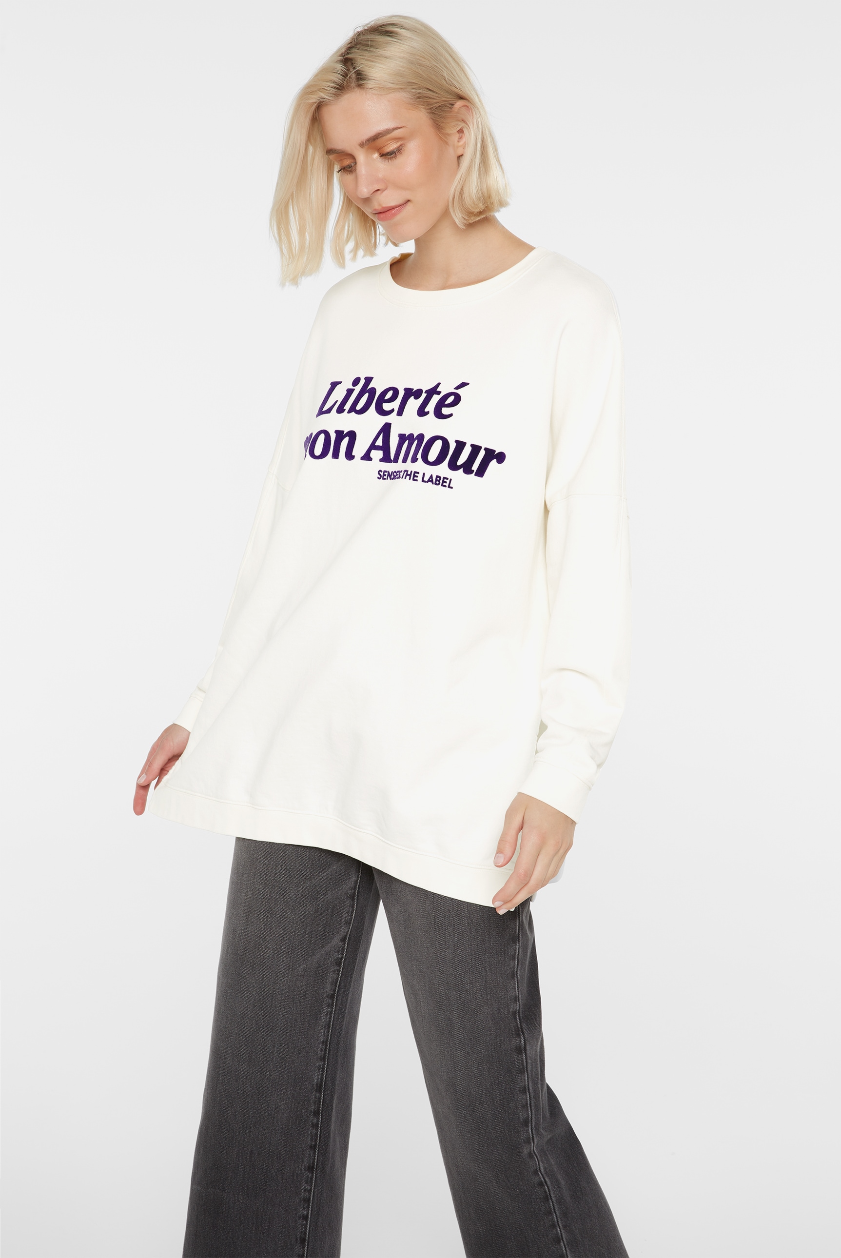SENSES.THE LABEL Sweater , mit Seitenschlitze
