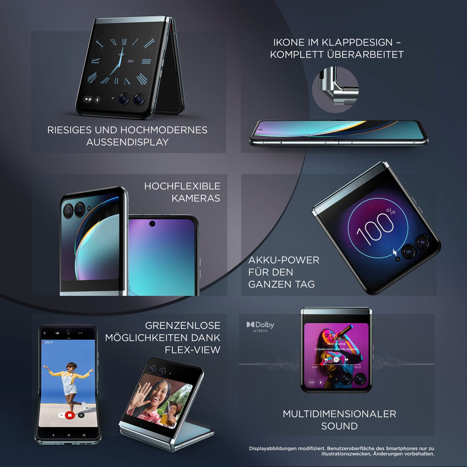 Motorola Smartphone »Motorola razr40 ultra« Glacier Blue