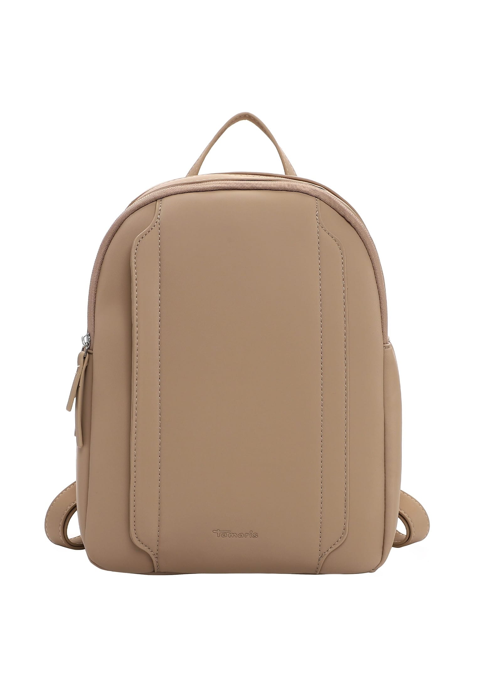 Rucksack TAMARIS "Rucksack TAS Kimi", Damen, Gr. B/H/T: 26cm x 31cm x 13cm, grau (taupe 900), Obermaterial: 60% Polyurethan PU. 40% Polyester PES., Rucksäcke Rucksack