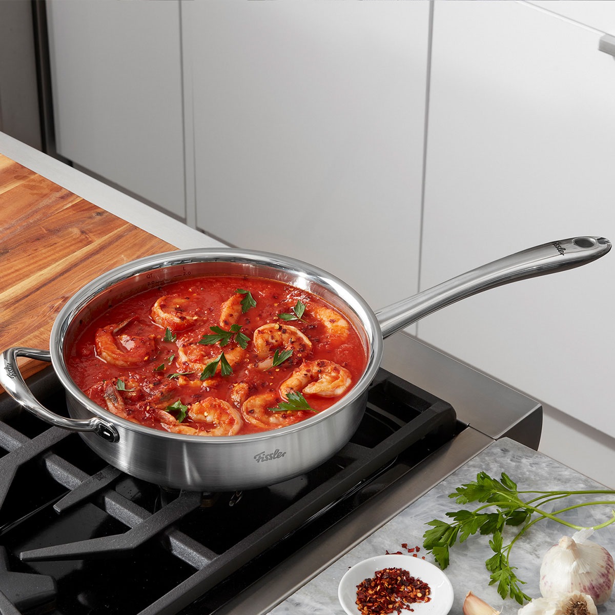 Fissler Bratpfanne »Fissler M5 Pro-Ply®, Edelstahl-Pfanne« Edelstahl 18/10 5-lagiges Mehrschichtmaterial für präzise Temperaturkontrolle