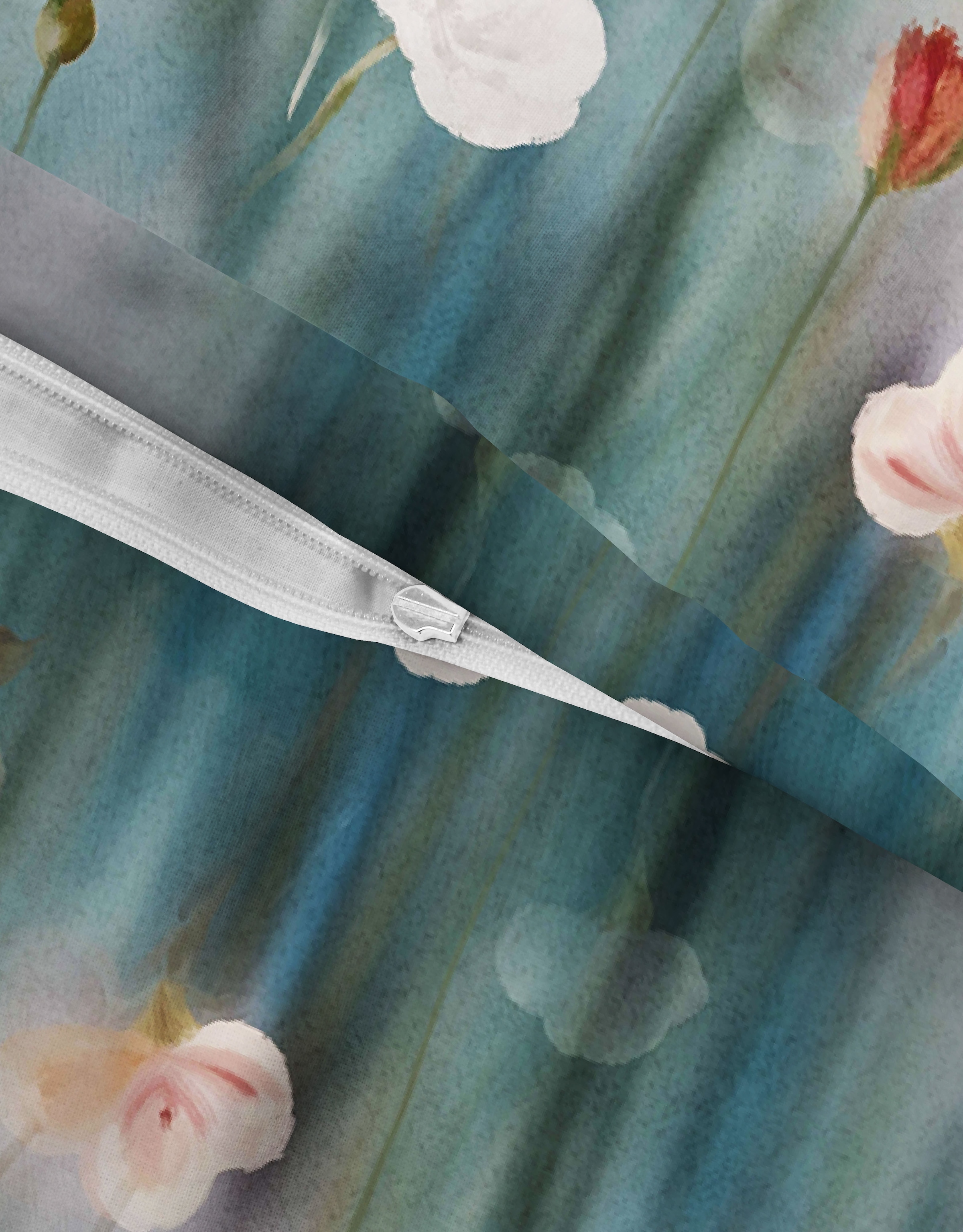 Biberna Bettwäsche »0007257 Premium Biber-Bettwäsche 100% Baumwolle ab Größe 135x200 cm« 2 wärmend & weich, Reißverschluss, Winterbettwäsche, geblümt