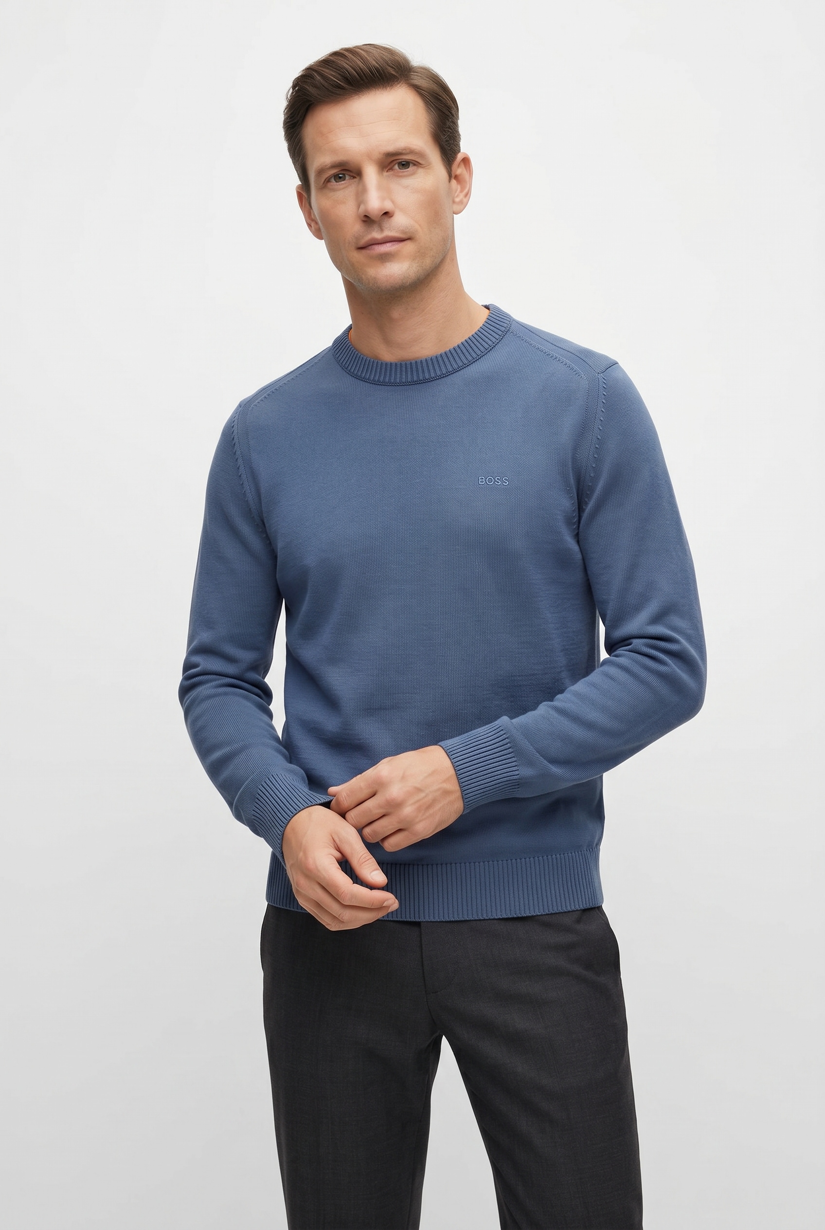 BOSS ORANGE Strickpullover "Avac" mit Schurwolle