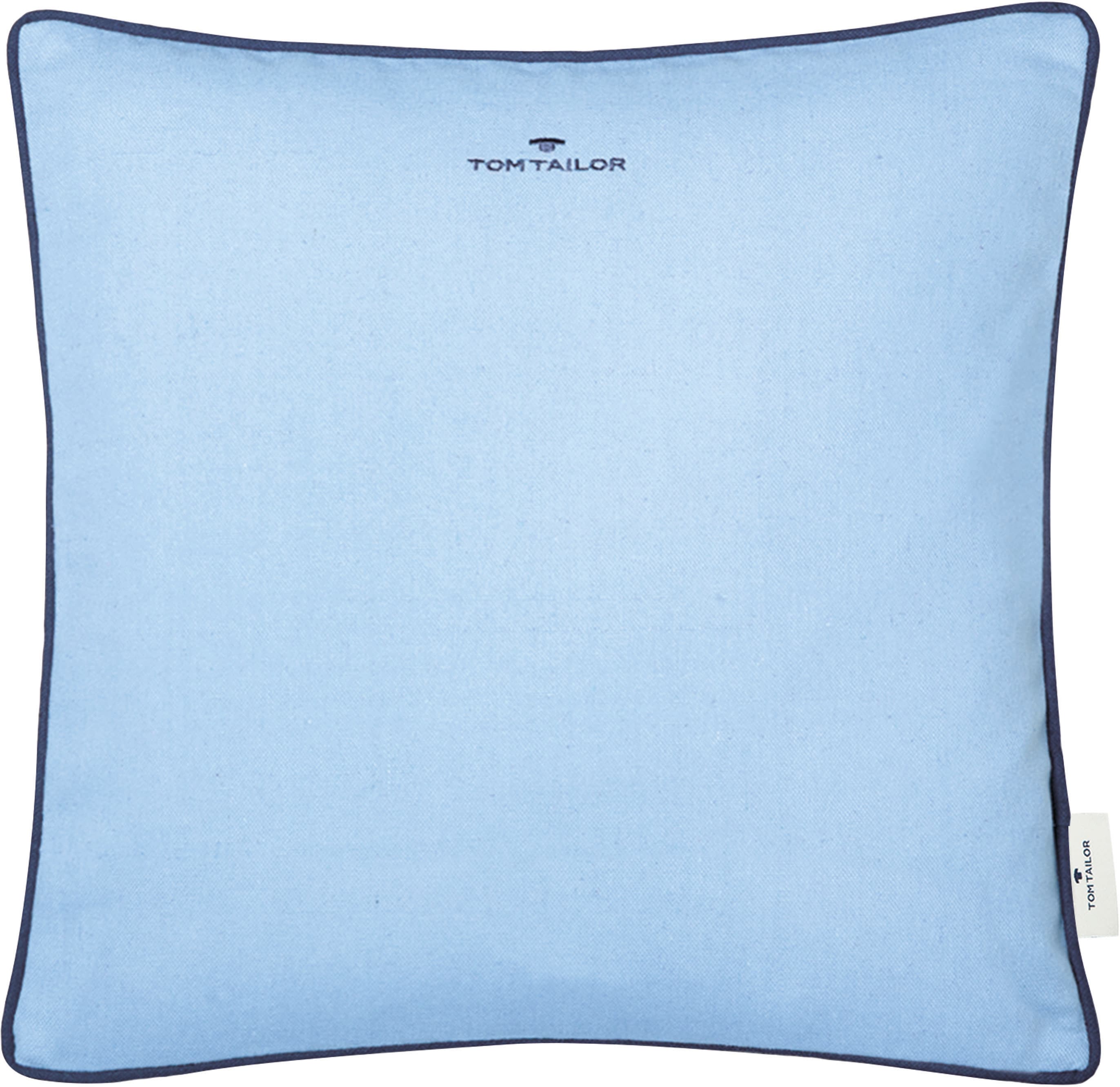 TOM TAILOR HOME 1100000002199 "Dove Signature" mit Paspel, Kissenhülle ohne Füllung, 1 Stück