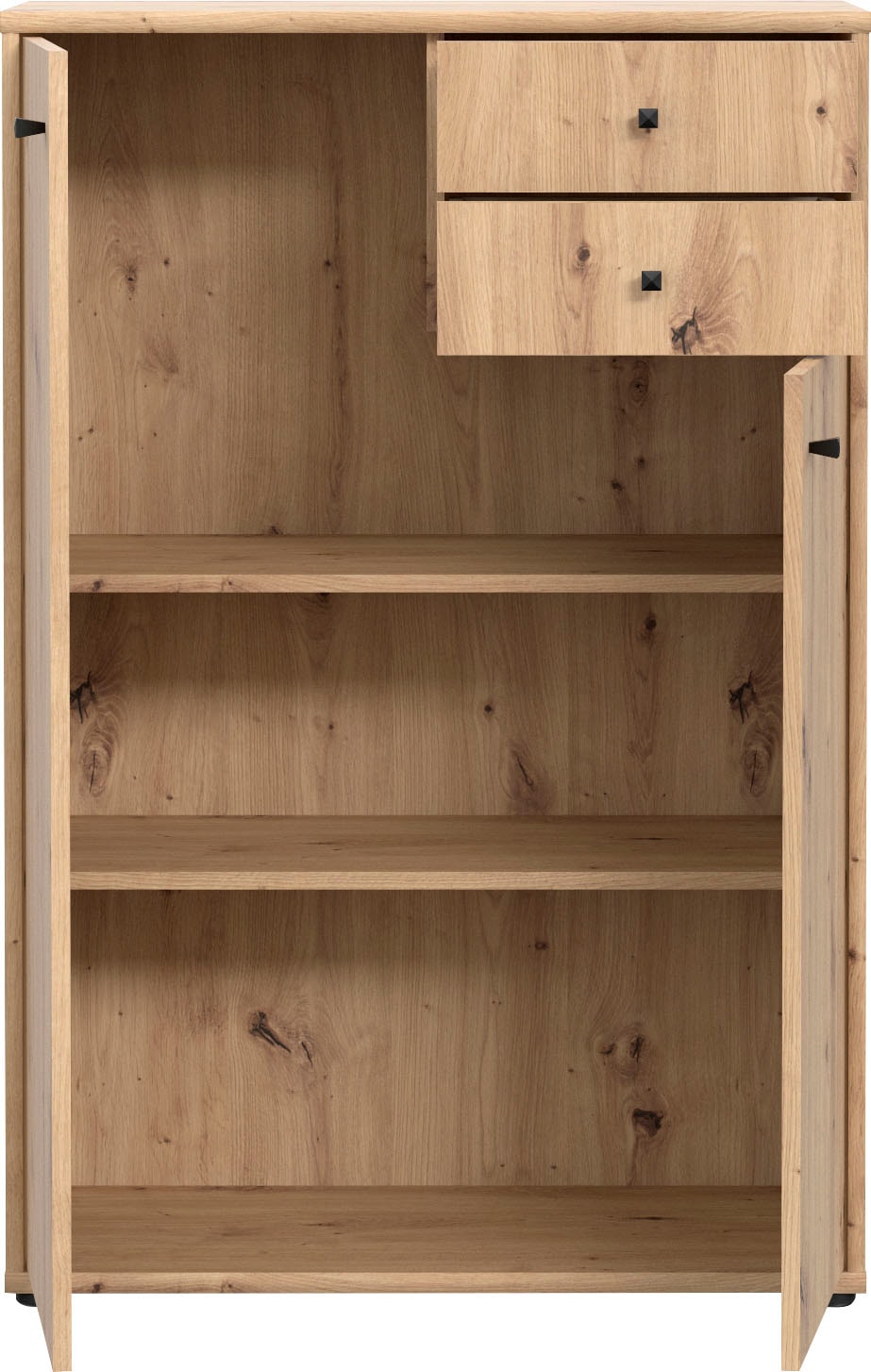FORTE Kommode »Tempra, Kommode, 2 Türen, 2 Schubkästen, viel Stauraum« Breite 73,7 cm
