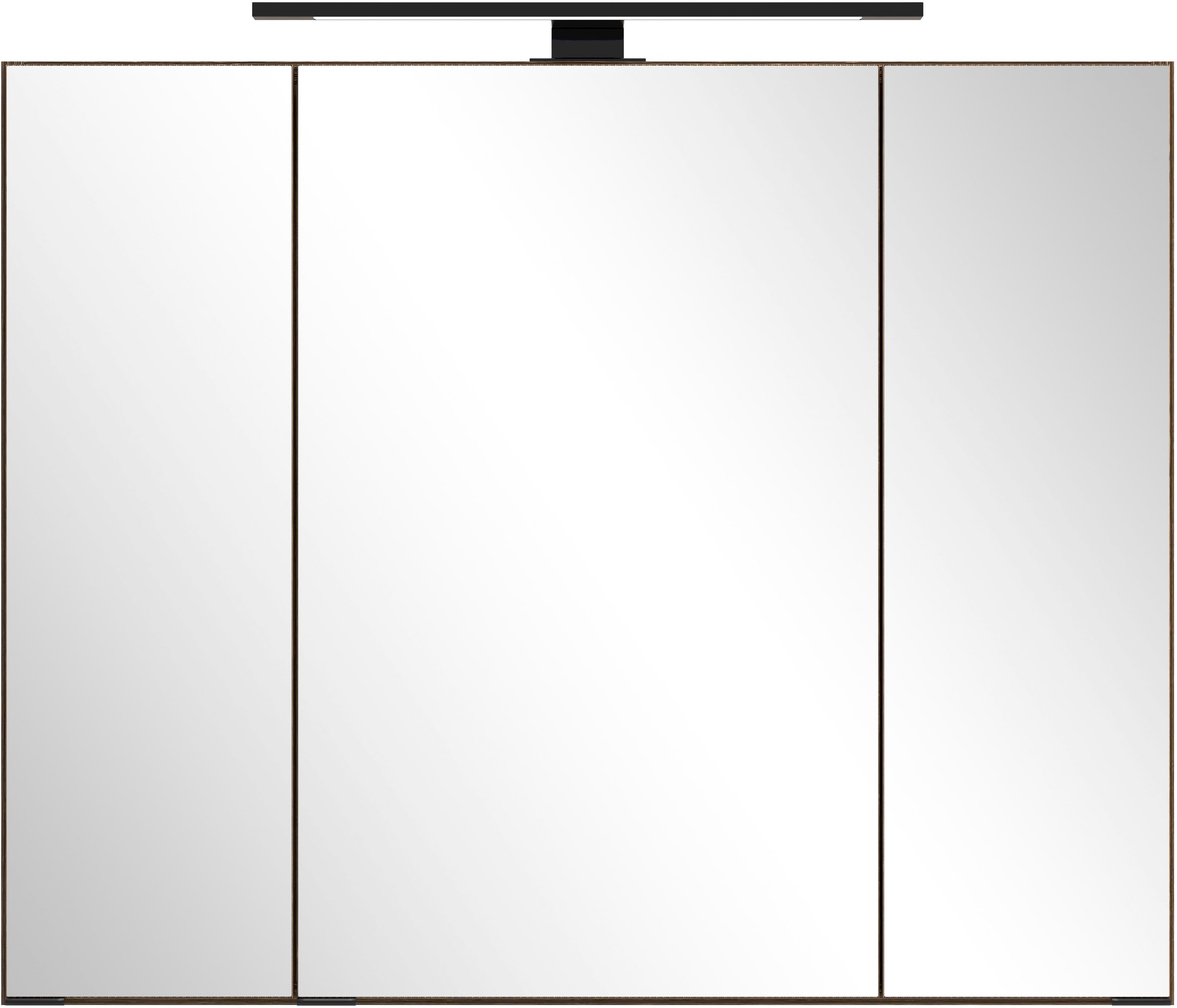 welltime Spiegelschrank, Welltime, Breite 80 cm, gedämpfte Scharniere, inkl. Steckdose