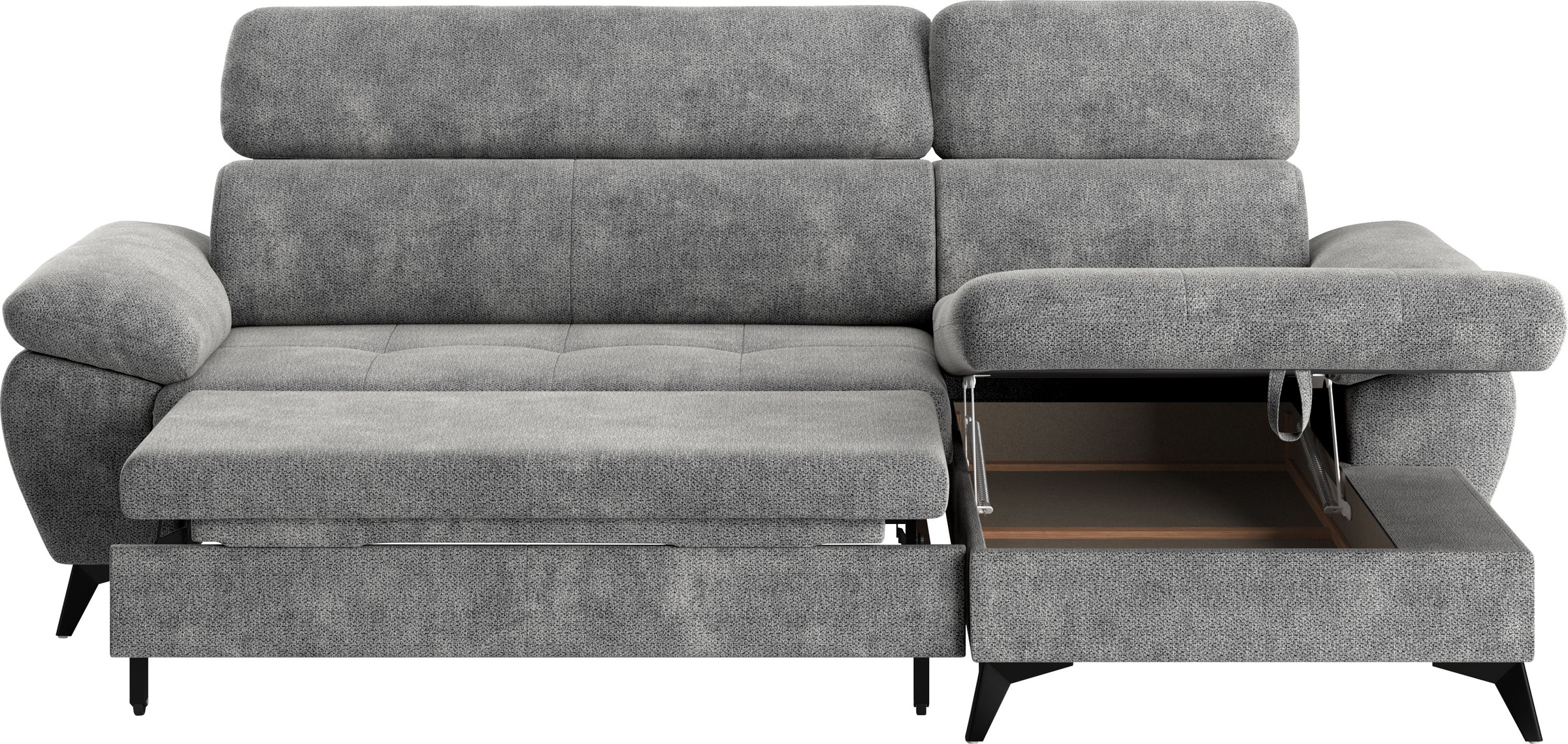 COTTA Ecksofa »Hudson L-Form«, mit Kopfteilverstellung, wahlweise mit Bettfunktion & Bettkasten