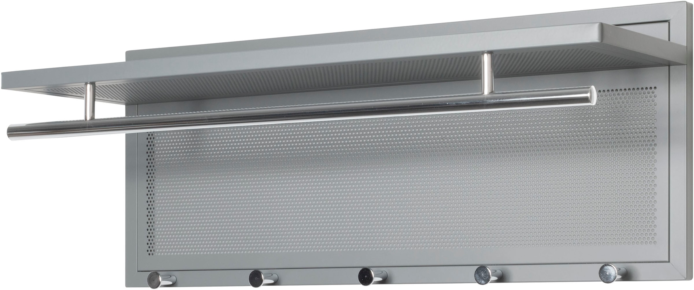 HAKU Wandgarderobe »Wandgarderobe« 1 Stk. tlg. rechteckig- aus Textil Grau - B/T/H 60/50/173 cm