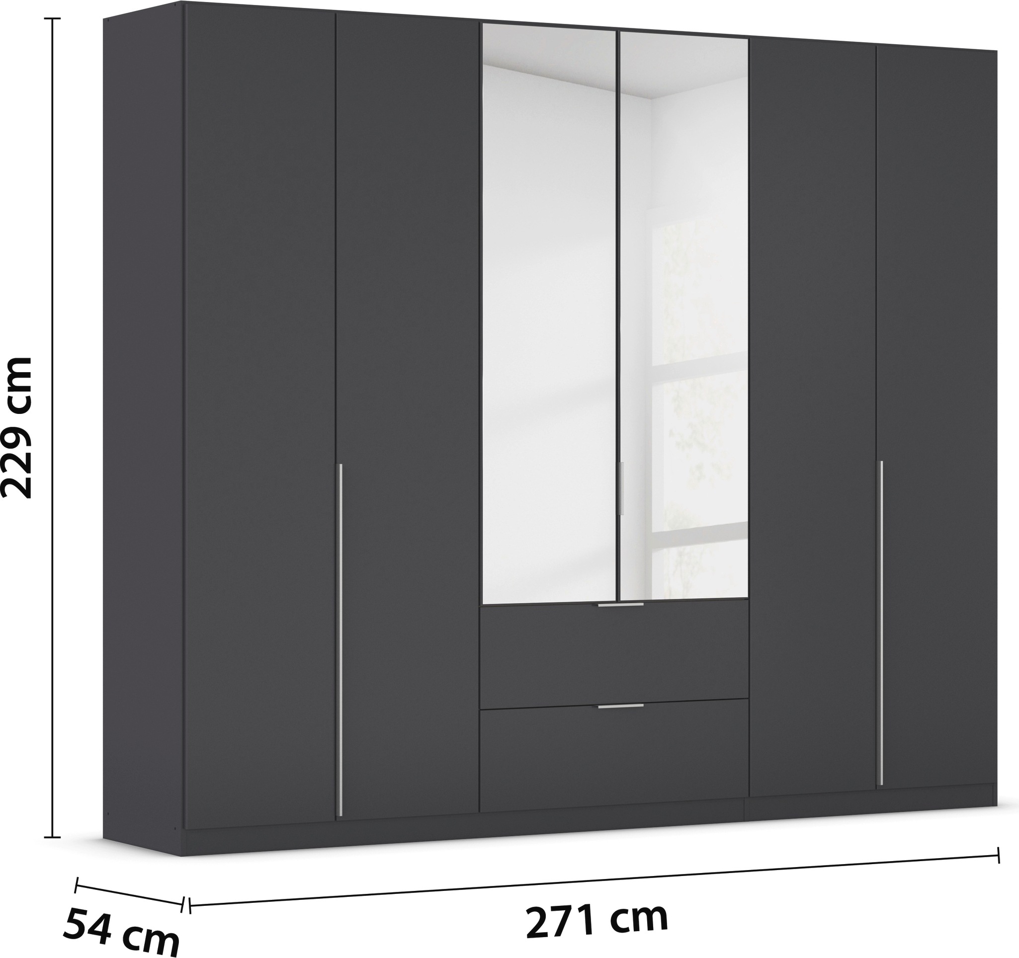 rauch Drehtürenschrank »Kleiderschrank Schrank Garderobe AGORDO mit Dekor- oder Hochglanzfront«, mit Außenschubkästen, in 6 Breiten und 2 Höhen MADE IN GERMANY