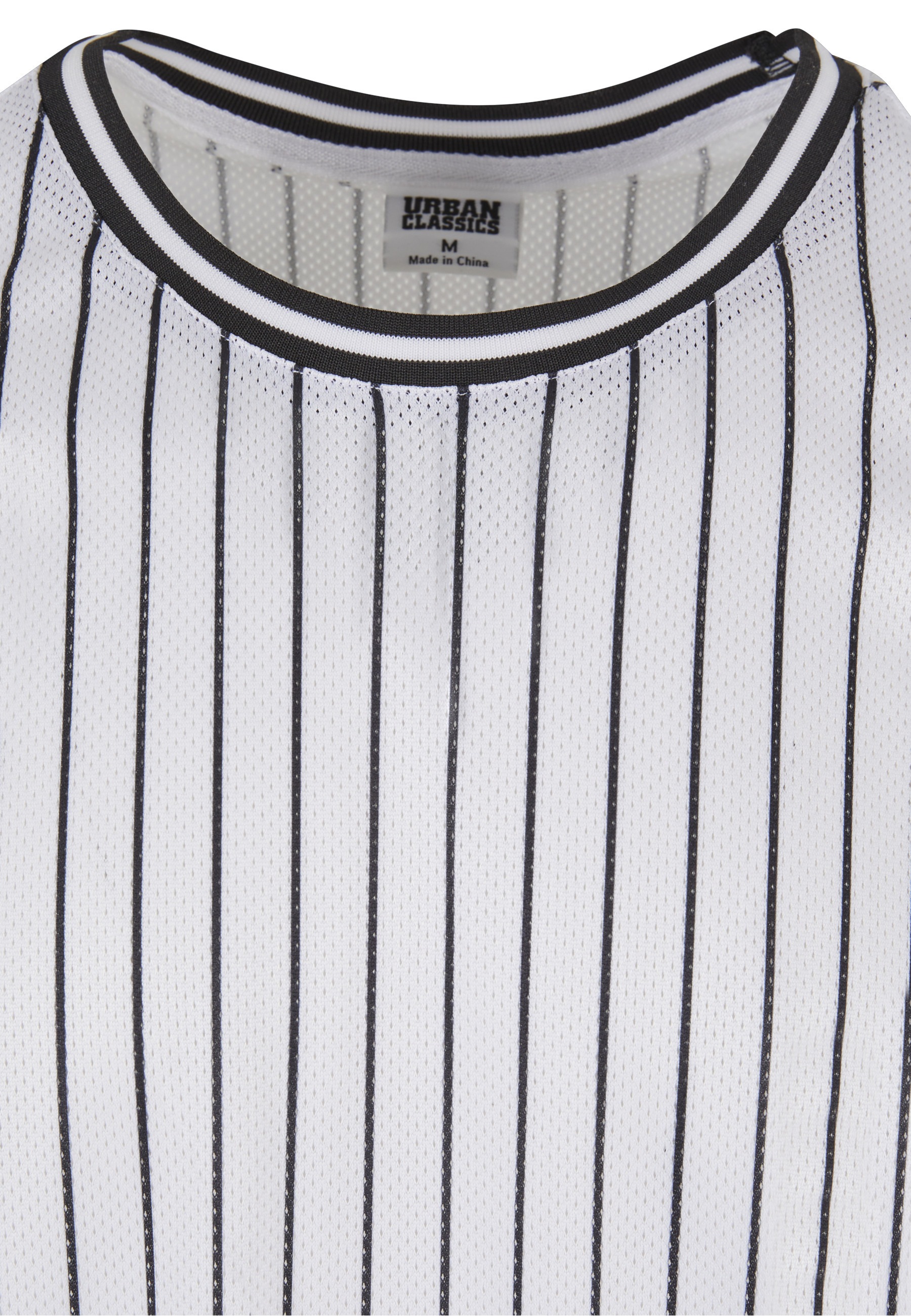 URBAN CLASSICS Tanktop »Urban Classics Striped Mesh Tanktop« 1 Stk.
