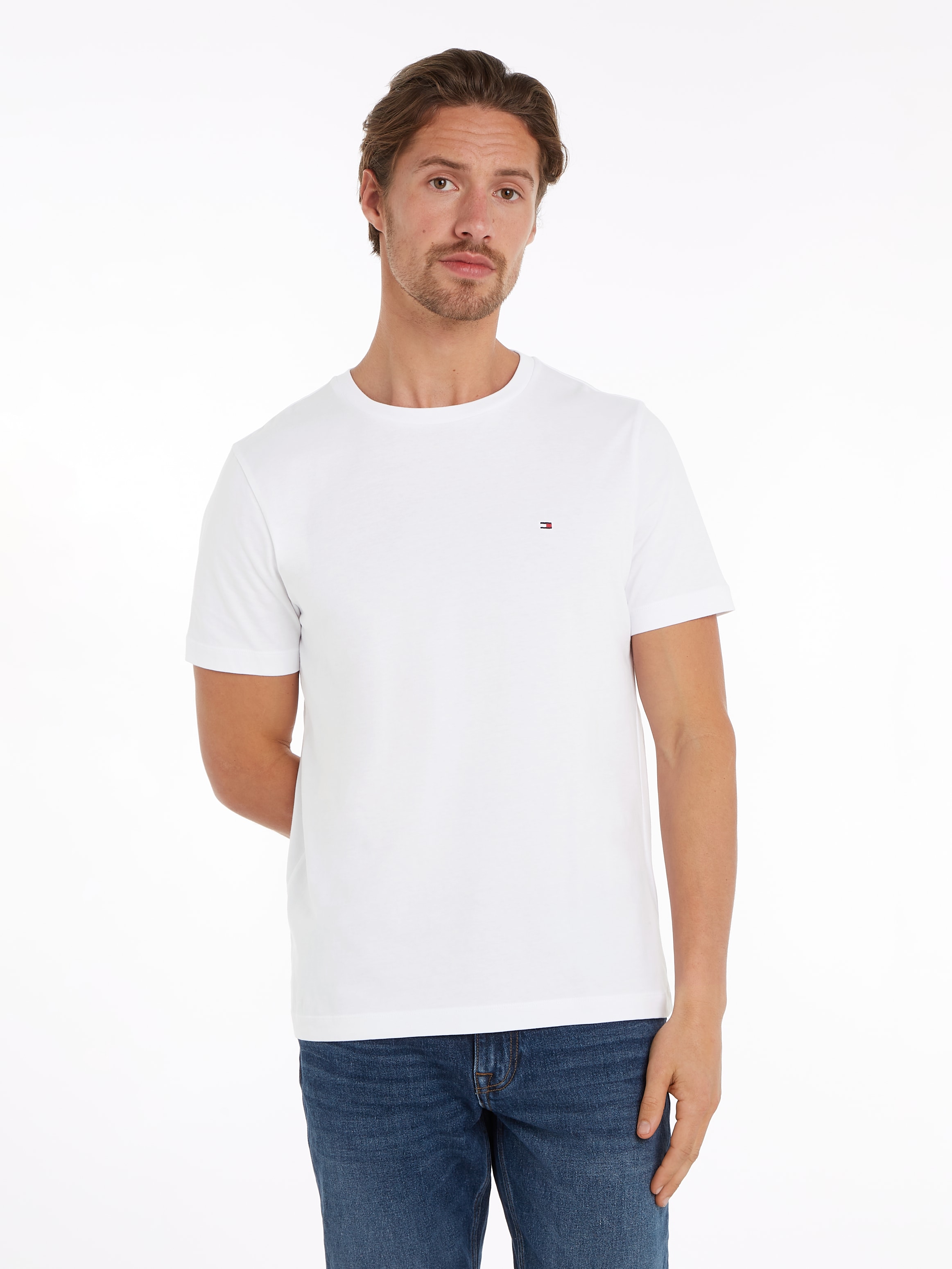 Tommy Hilfiger T-Shirt "ESSENTIAL REG FIT SOLID TEE", mit Rundhalsausschnit günstig online kaufen