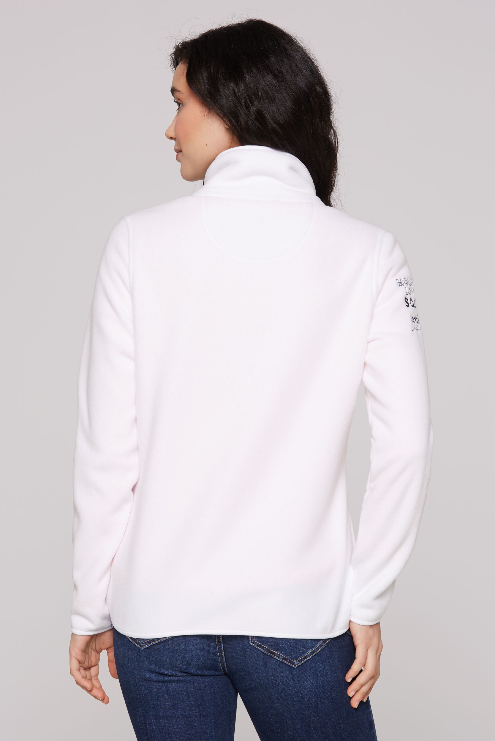 SOCCX Fleecejacke, ohne Kapuze, mit elastischem Saumabschluss