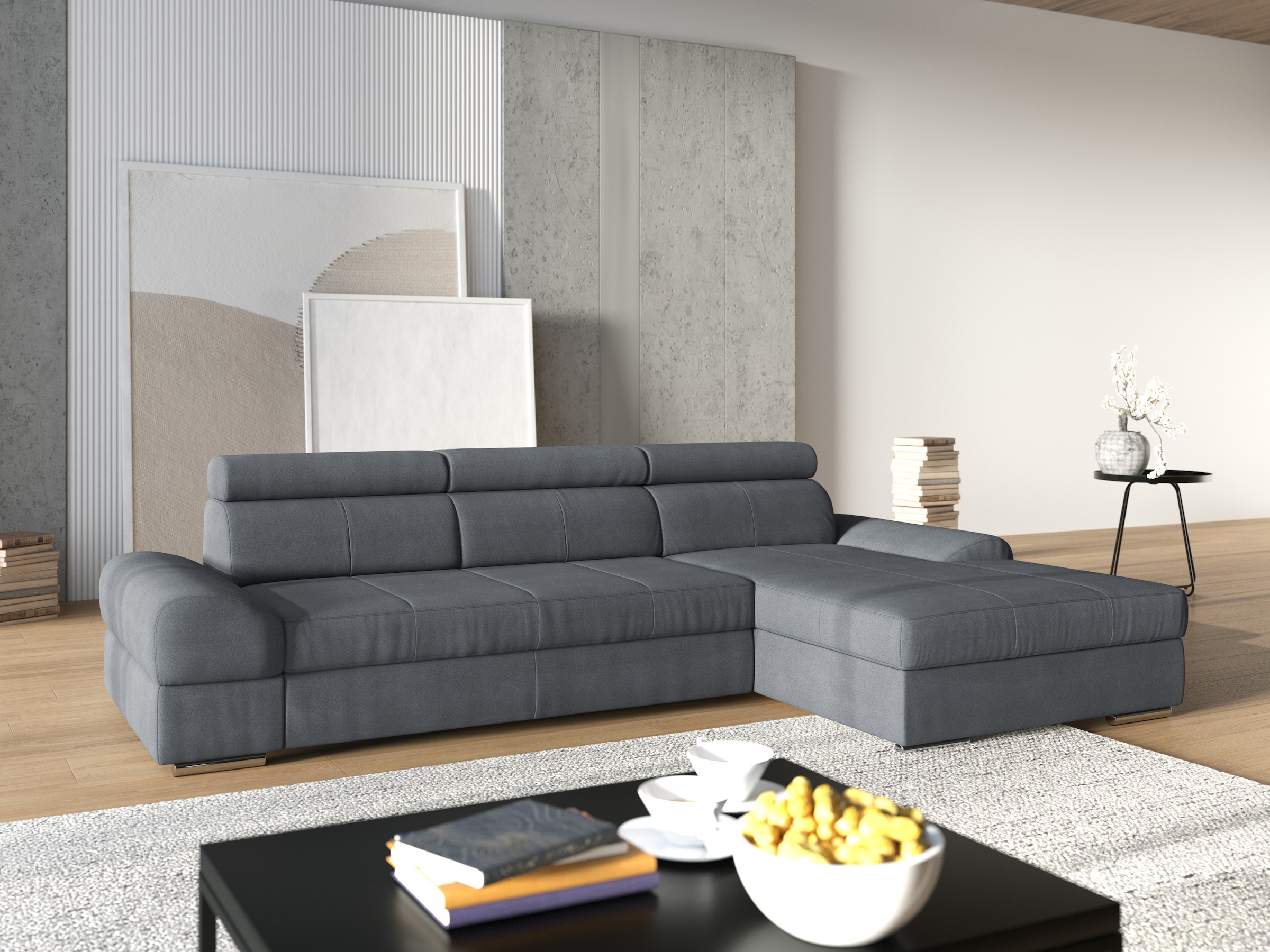 sit&more Ecksofa "Broadway L-Form" inklusive Kopfteilverstellung, wahlweise mit Schlaffunktion