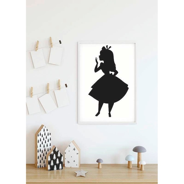 Komar Poster »Alice Silhouette«, Disney, (1 St.), Kinderzimmer,  Schlafzimmer, Wohnzimmer | BAUR
