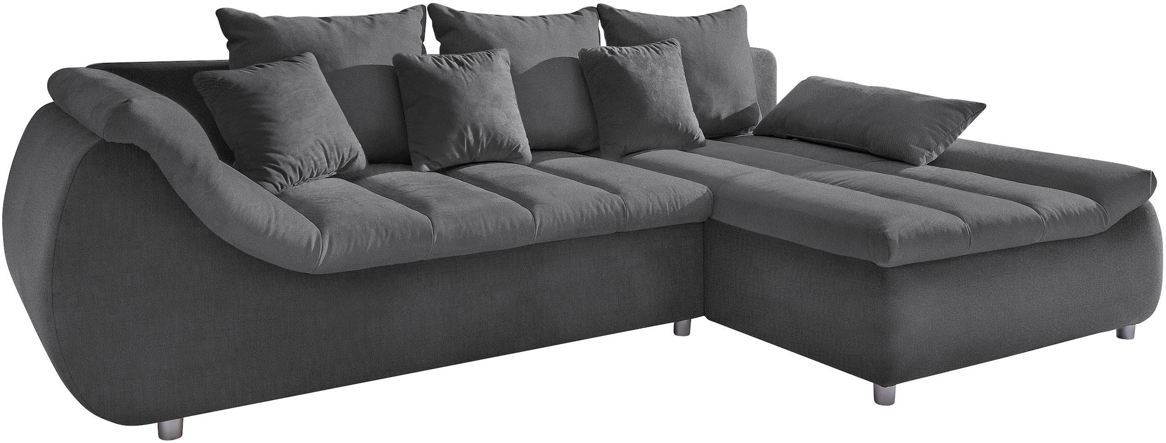 INOSIGN Ecksofa »Imola elegant und bequem, aktuelle Steppung im Sitz, L-Form«, wahlweise mit Bettfunktion