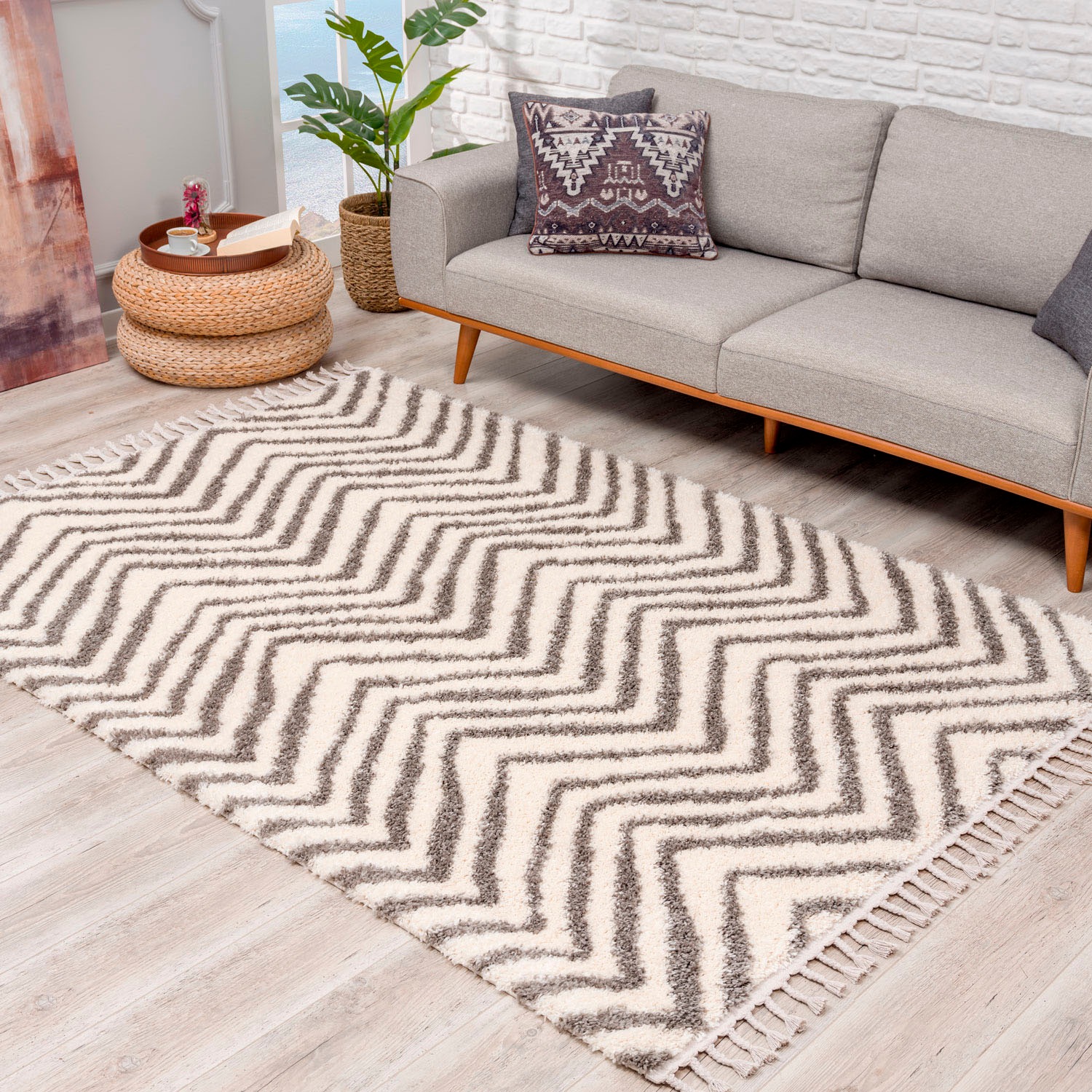 Carpet City Hochflor-Teppich "Pulpy 531" rechteckig 30 mm Höhe besonders we günstig online kaufen