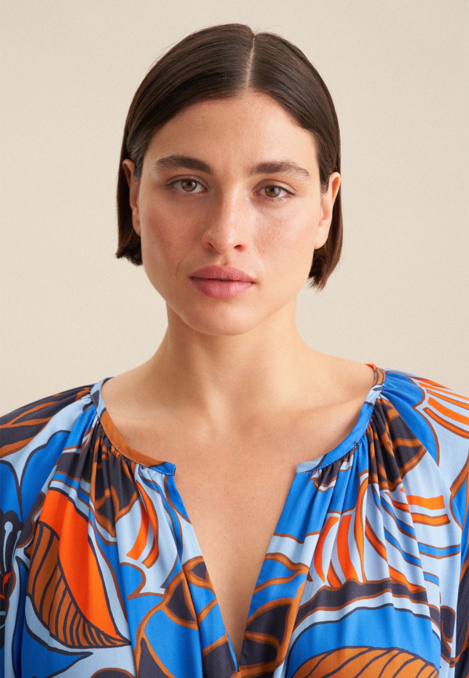 Thumbnail - seidensticker Sommerkleid "Schwarze Rose" 3/4 Rundhals Floral