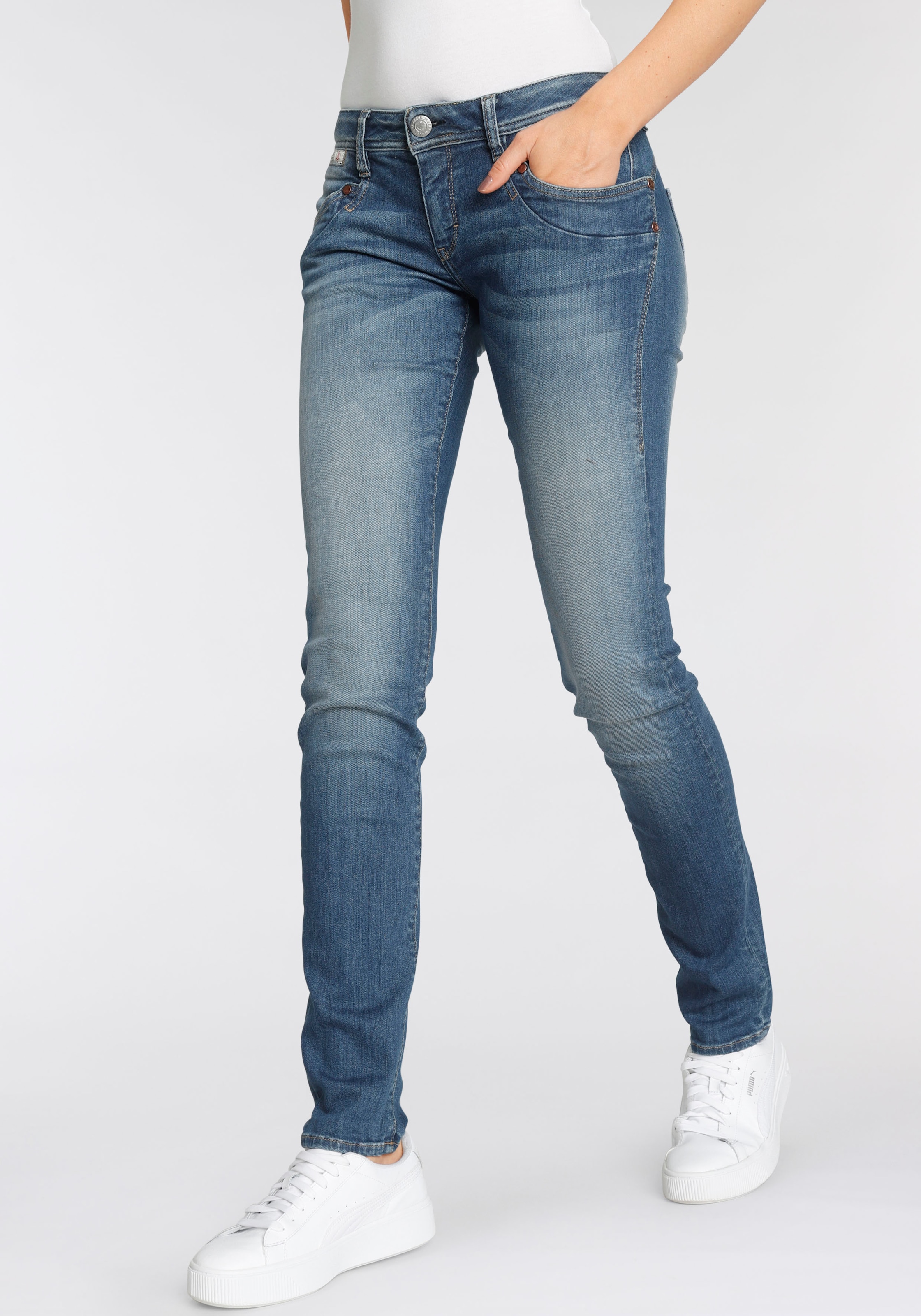 Herrlicher Slim-fit-Jeans "PIPER SLIM ORGANIC", umweltfreundlich dank Kitot günstig online kaufen