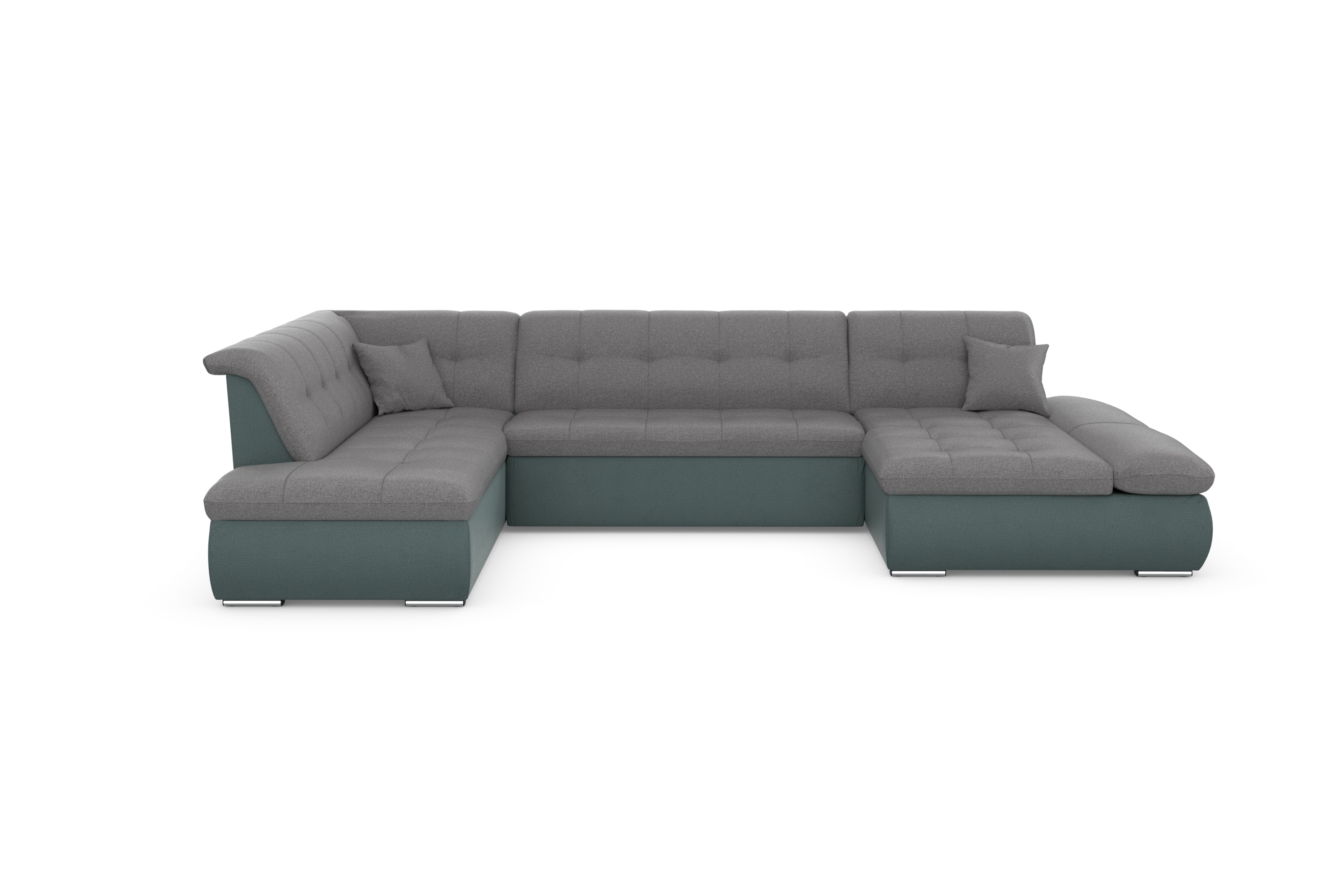 DOMO collection Wohnlandschaft "MORIC 353x216x80 cm, mit viel Platz, U-Form, auch in Cord" im XXL-Format, wahlweise mit Bettfunktion und Armlehnenverstellung