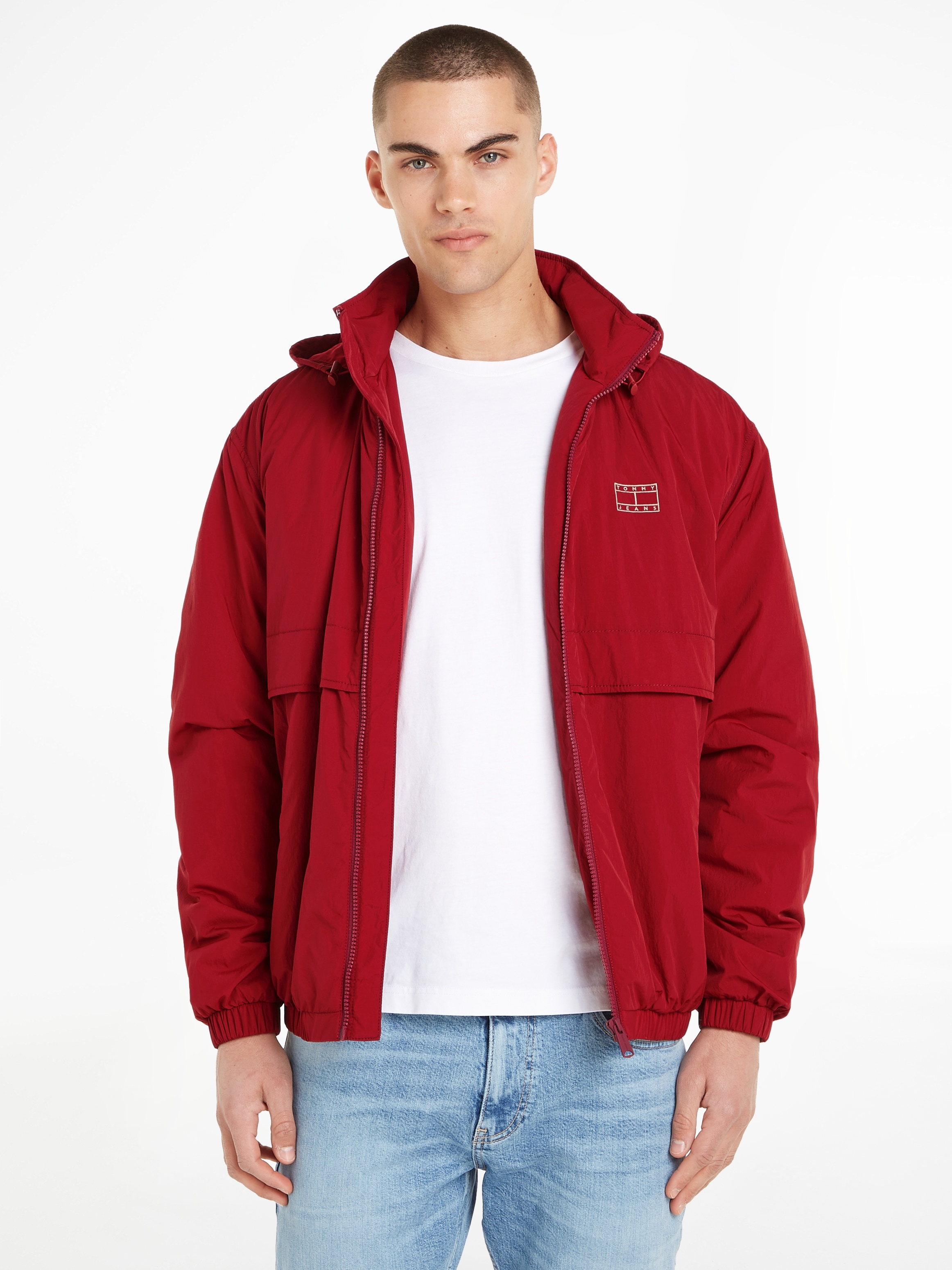 Tommy Jeans TONAL FLAG Kapuze, Windbreaker Kapuze mit »TJM kaufen mit | ▷ BAUR JACKET«