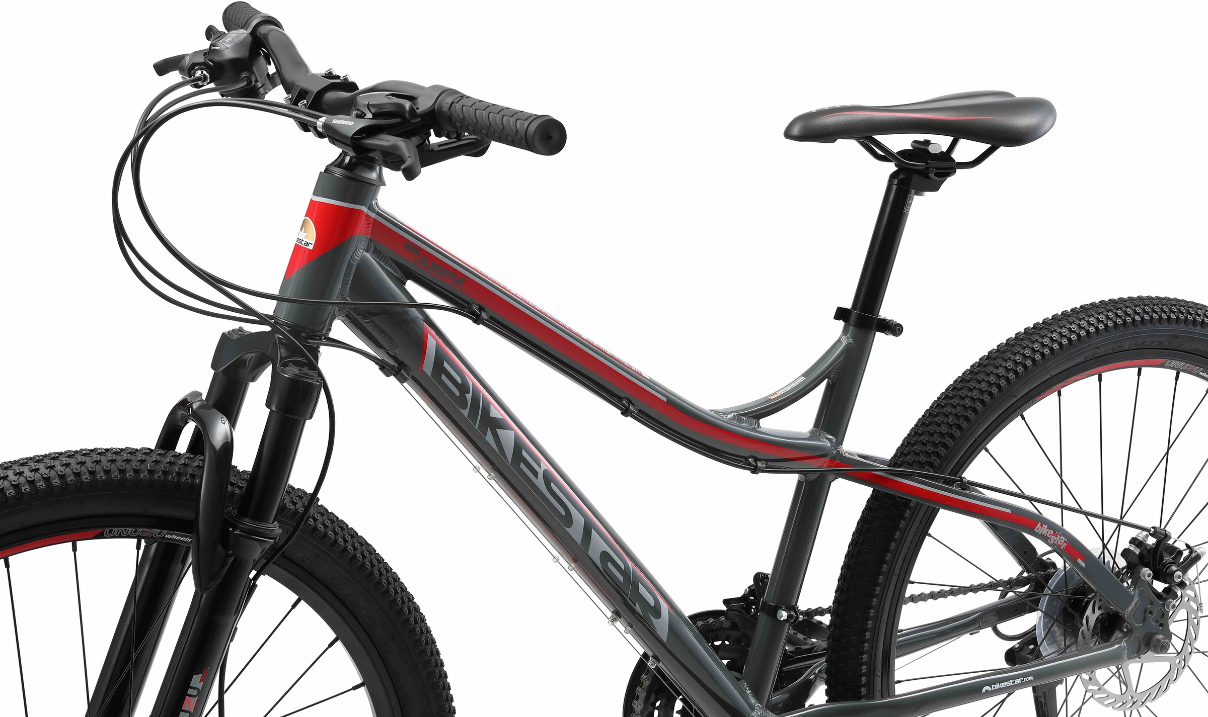 Bikestar Mountainbike, 21 Gang, Shimano, RD-TY300 Schaltwerk, Kettenschaltung, für Damen und Herren, Kettenschaltung