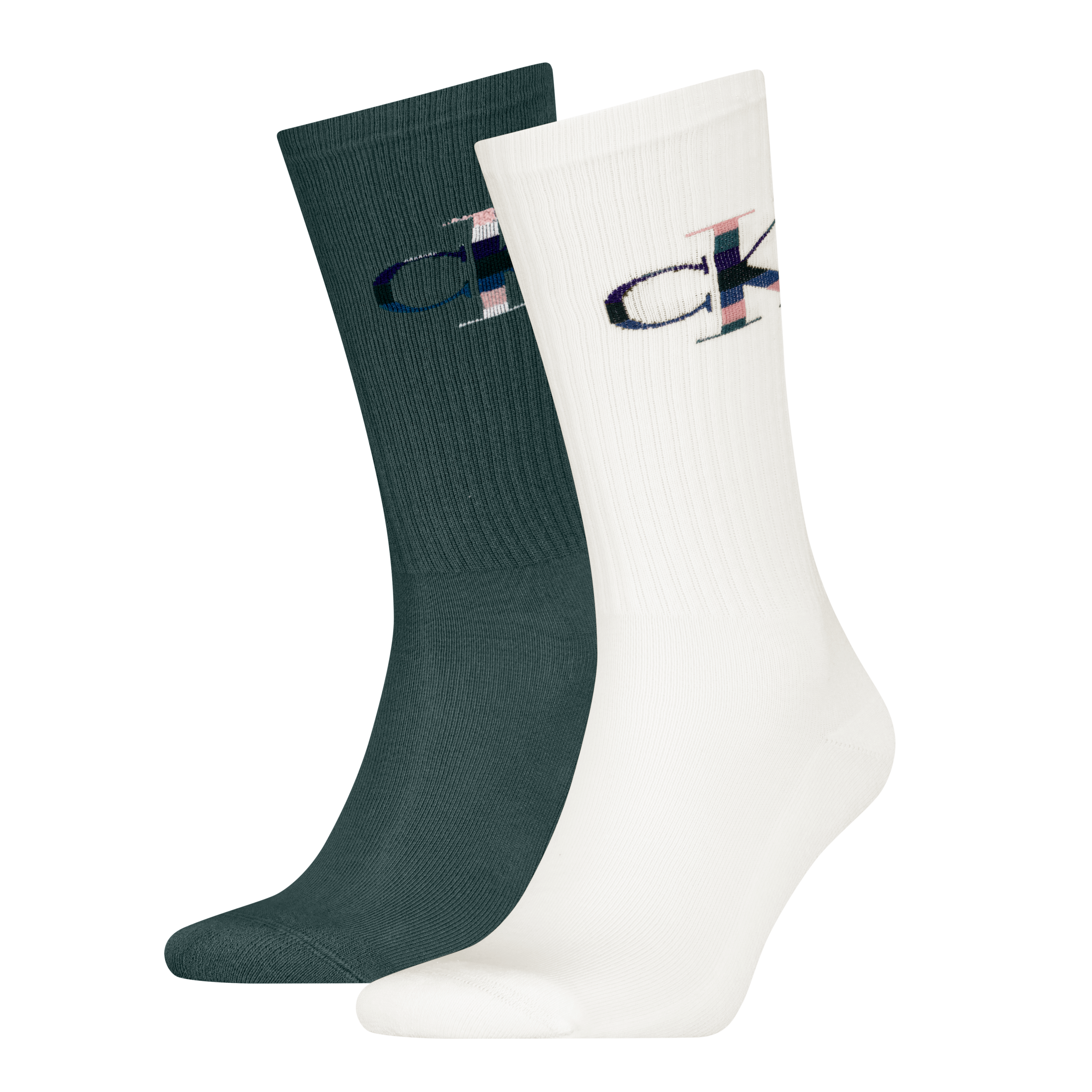 Calvin Klein Jeans Socken "CKJ MEN SOCK 2P MONOGRAM" 2 Paar, 2 Paar tlg. mit verstärkter Ferse, komfortable Frotteesohle