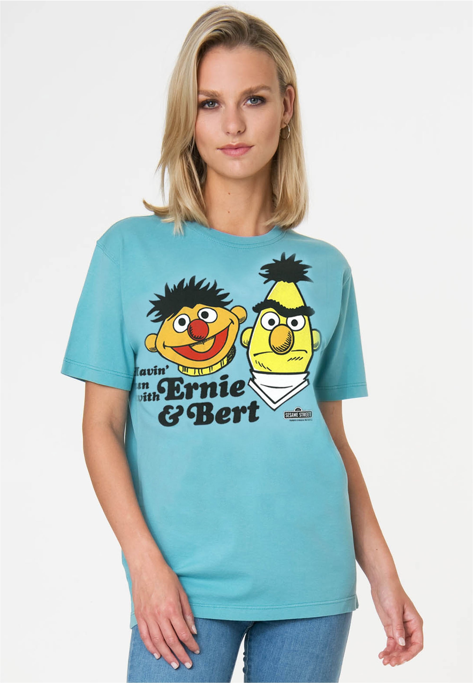 LOGOSHIRT T-Shirt "Ernie & Bert Havin Fun" mit coolem Print günstig online kaufen
