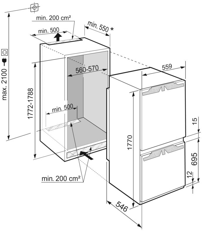 Liebherr Einbaukühlschrank »ICBNd 5153_999210151«, 4 Jahre Garantie inklusive