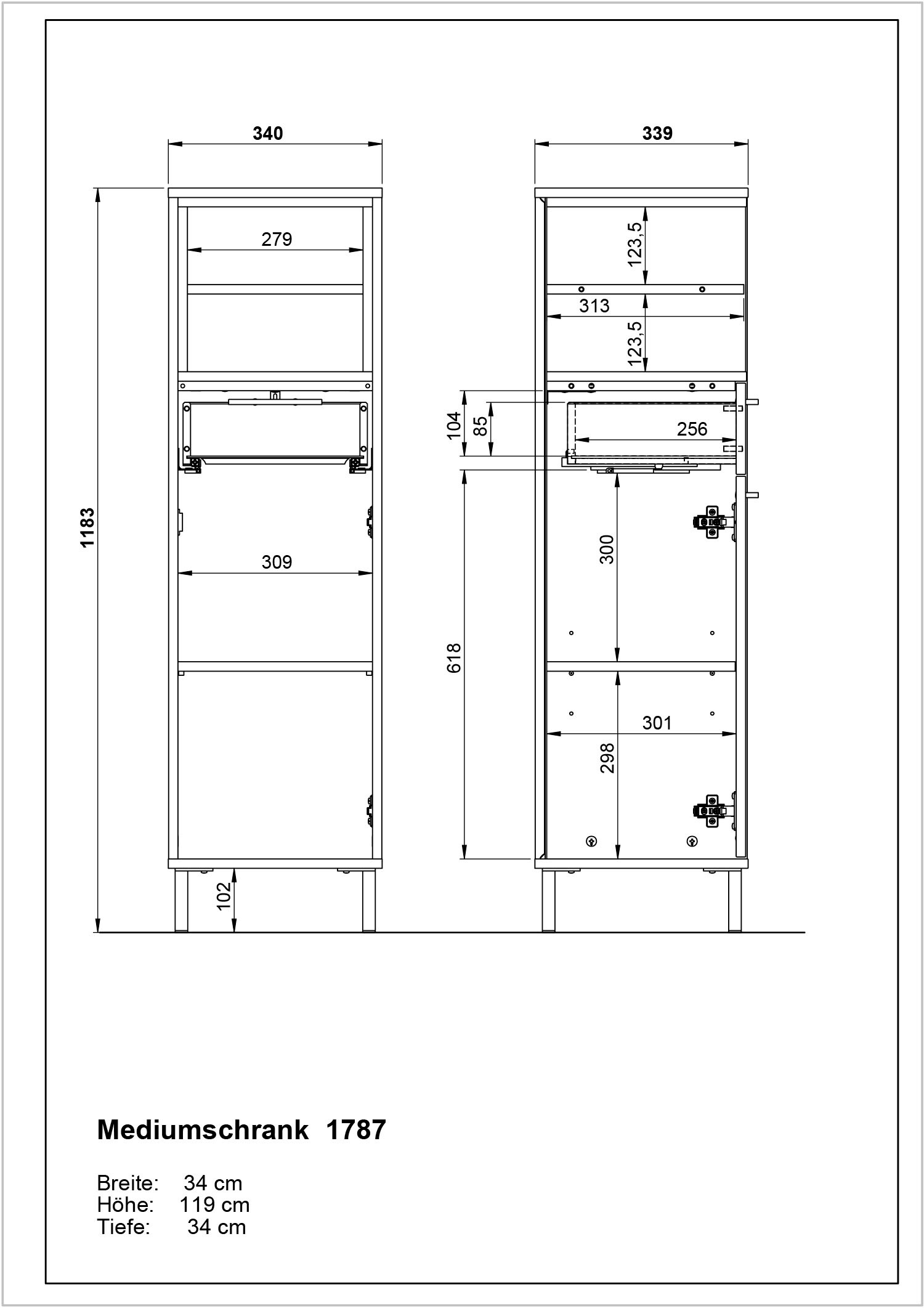 GERMANIA Midischrank »Loria«, Badmöbel mit offenen Fächern, Schublade und verstellbaren  Einlegeboden kaufen | BAUR
